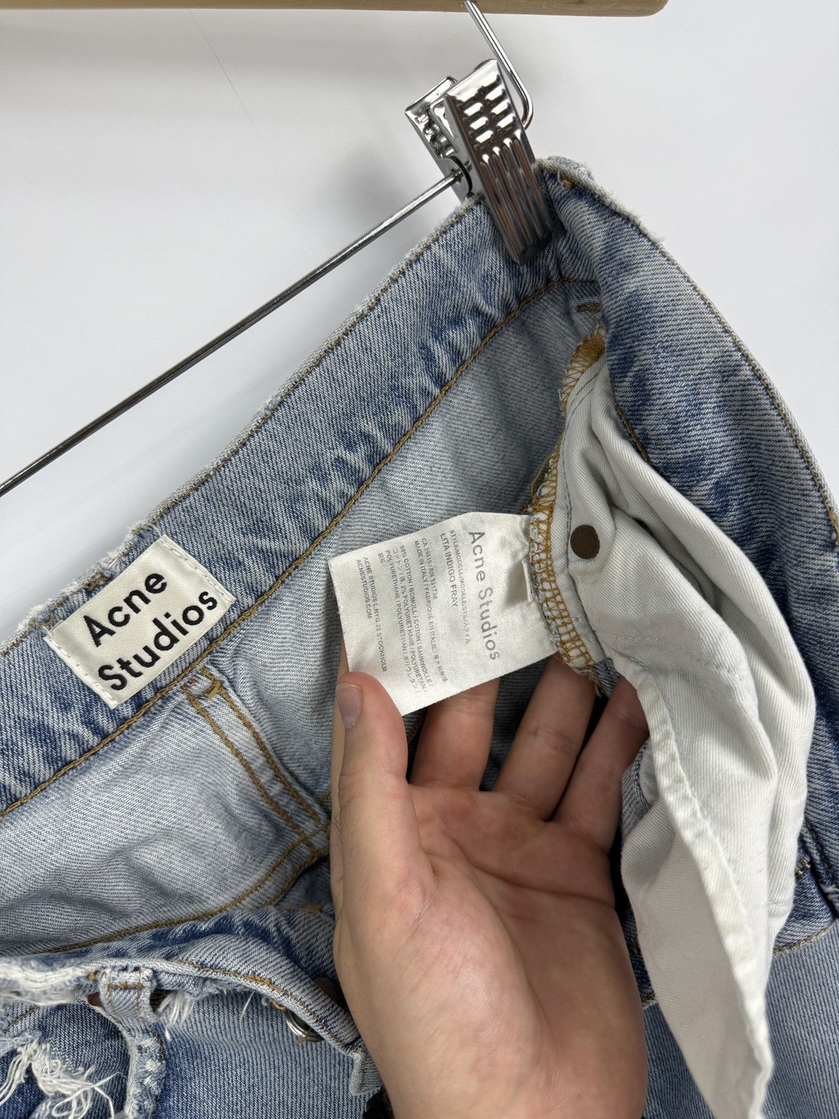 Acne Studios 🇺🇸 Acne Studios Width Flare Jeans Lita Indigo Fray Flared Size 27" / US 4 / IT 40 - 8 Thumbnail