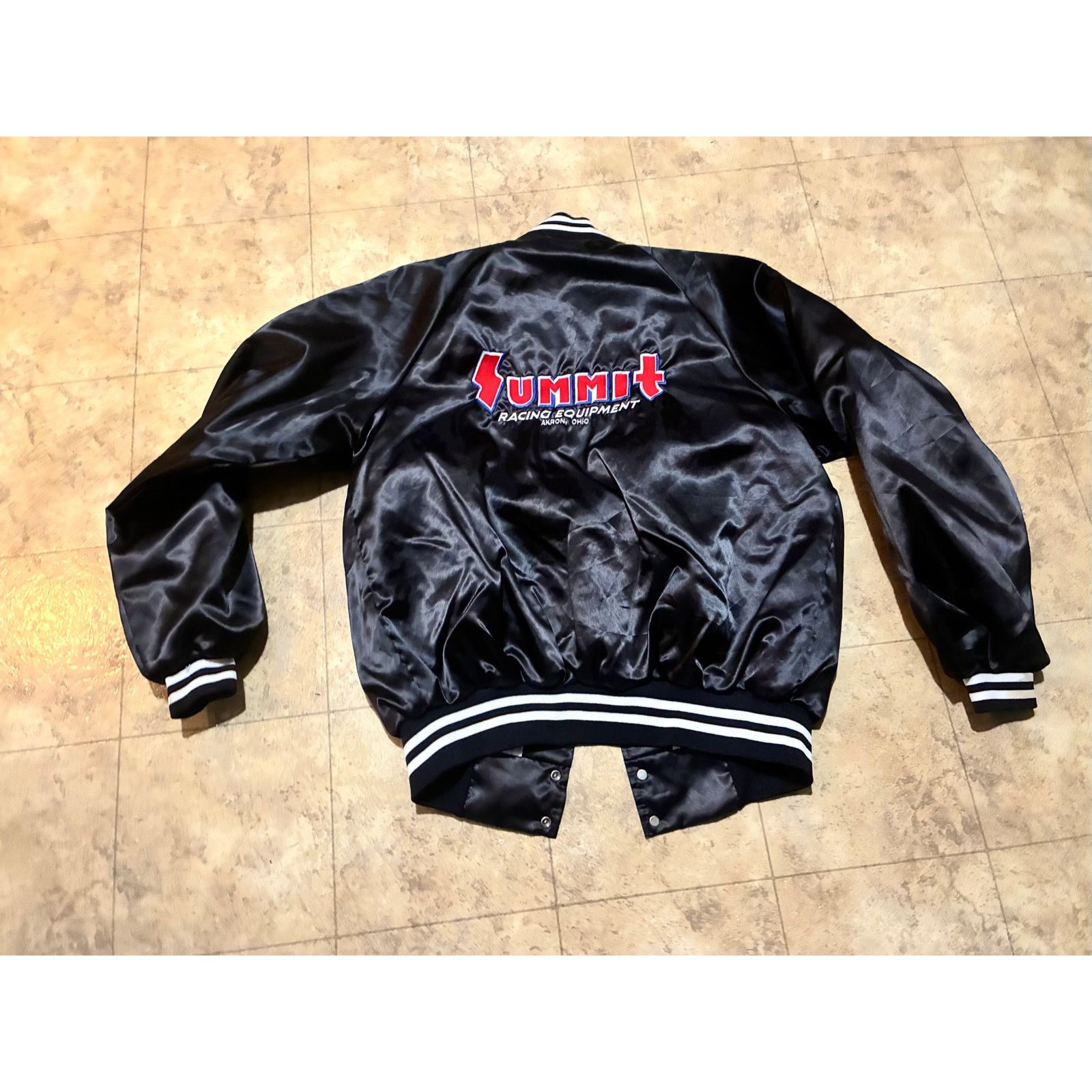 Other Vintage 1980s Summit Racing Satin Bomber Jacket Large 1993 Size L / US 10 / IT 46 - 1 Thumbnail
