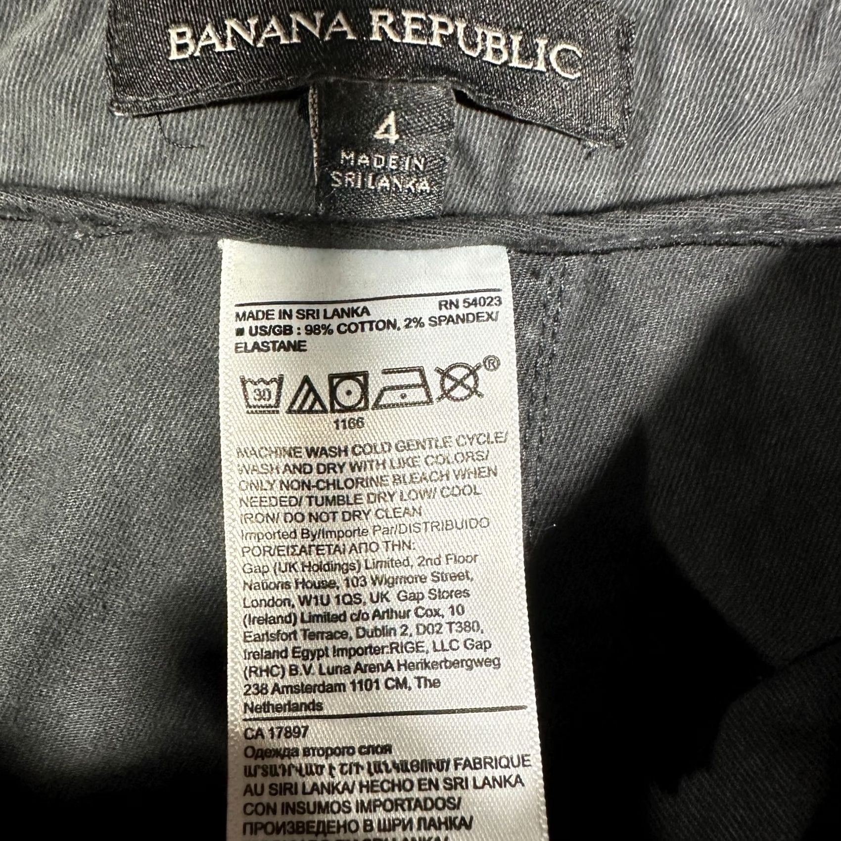 Banana Republic Banana Republic Pants Womens Gray Size 4 Cotton Stretch Zip Ankle Chino Size 27" / US 4 / IT 40 - 4 Thumbnail