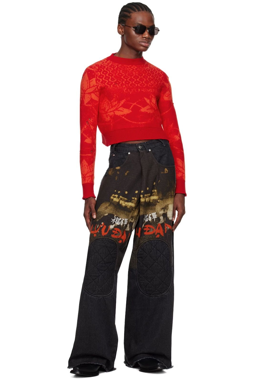 LUU DAN LU'U DAN Orange & Red Shrunk Sweater Size US S / EU 44-46 / 1 - 12 Thumbnail