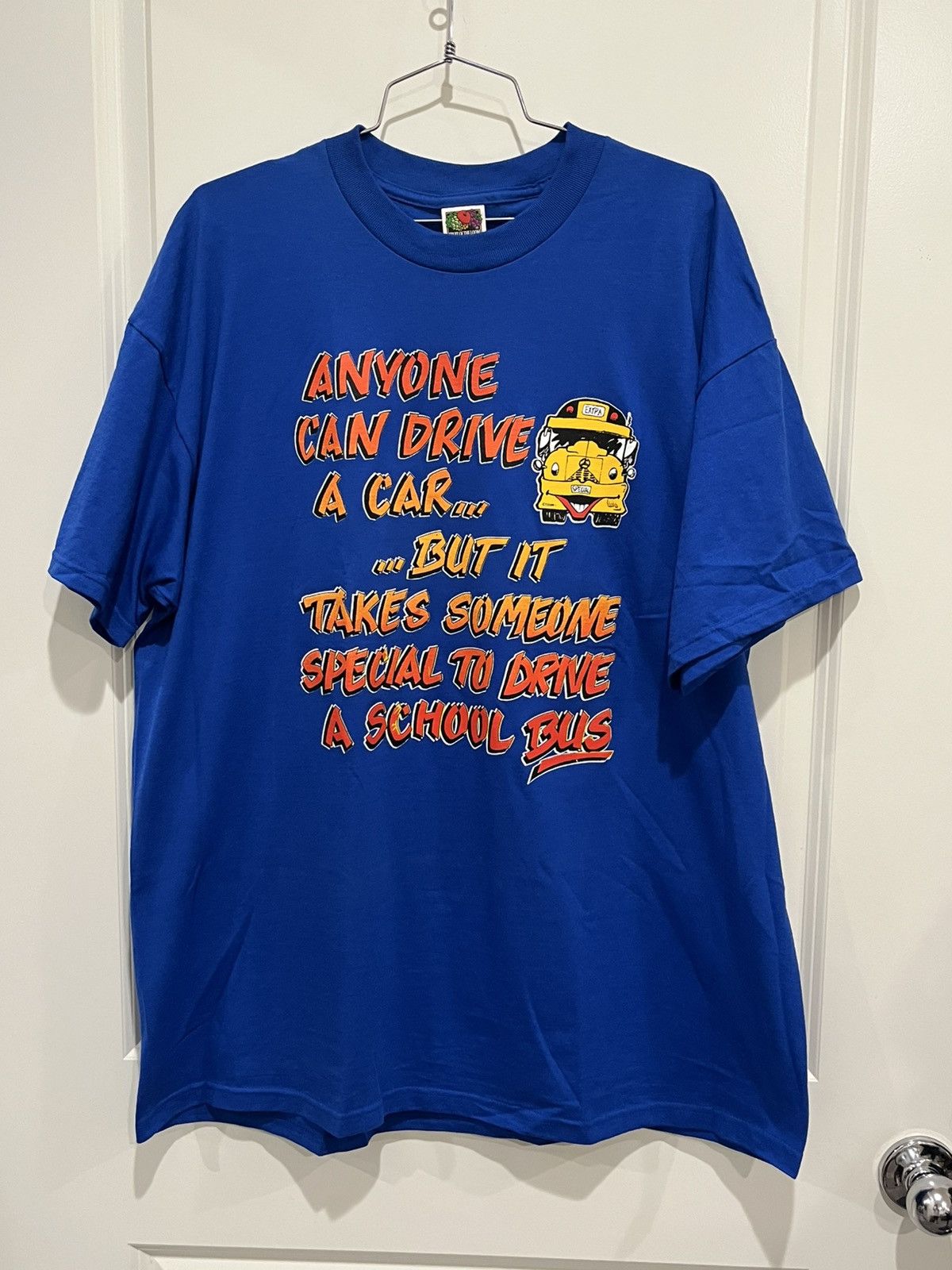 Fruit Of The Loom × Vintage Vintage Y2K Bus Driver Novelty T Shirt Size US XXL / EU 58 / 5 - 1 Thumbnail