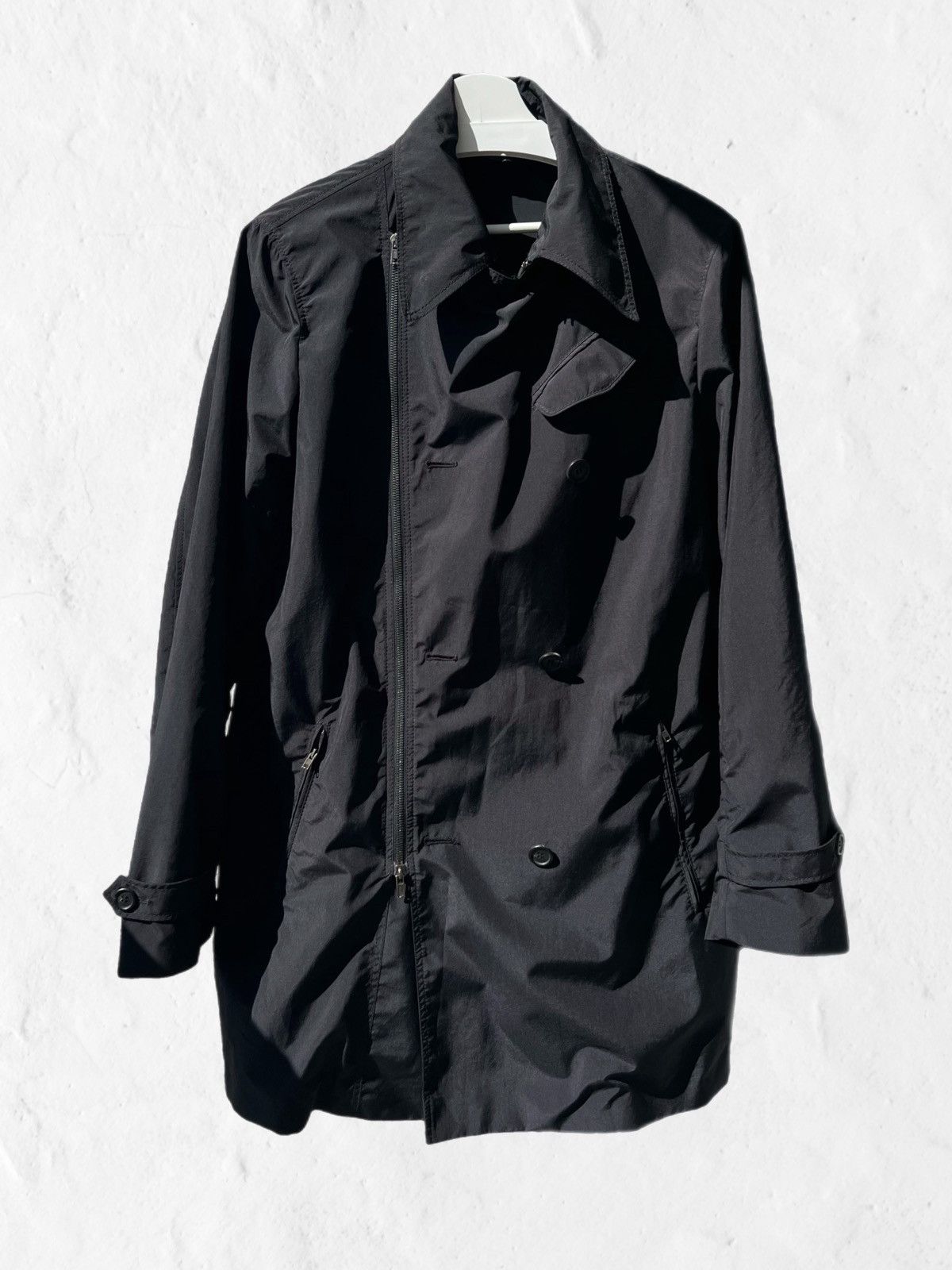 Miu Miu Miu Miu Asymetric Trench Coat nylon 50 XL XXL vintage Size XL / US 12-14 / IT 48-50 - 1 Thumbnail