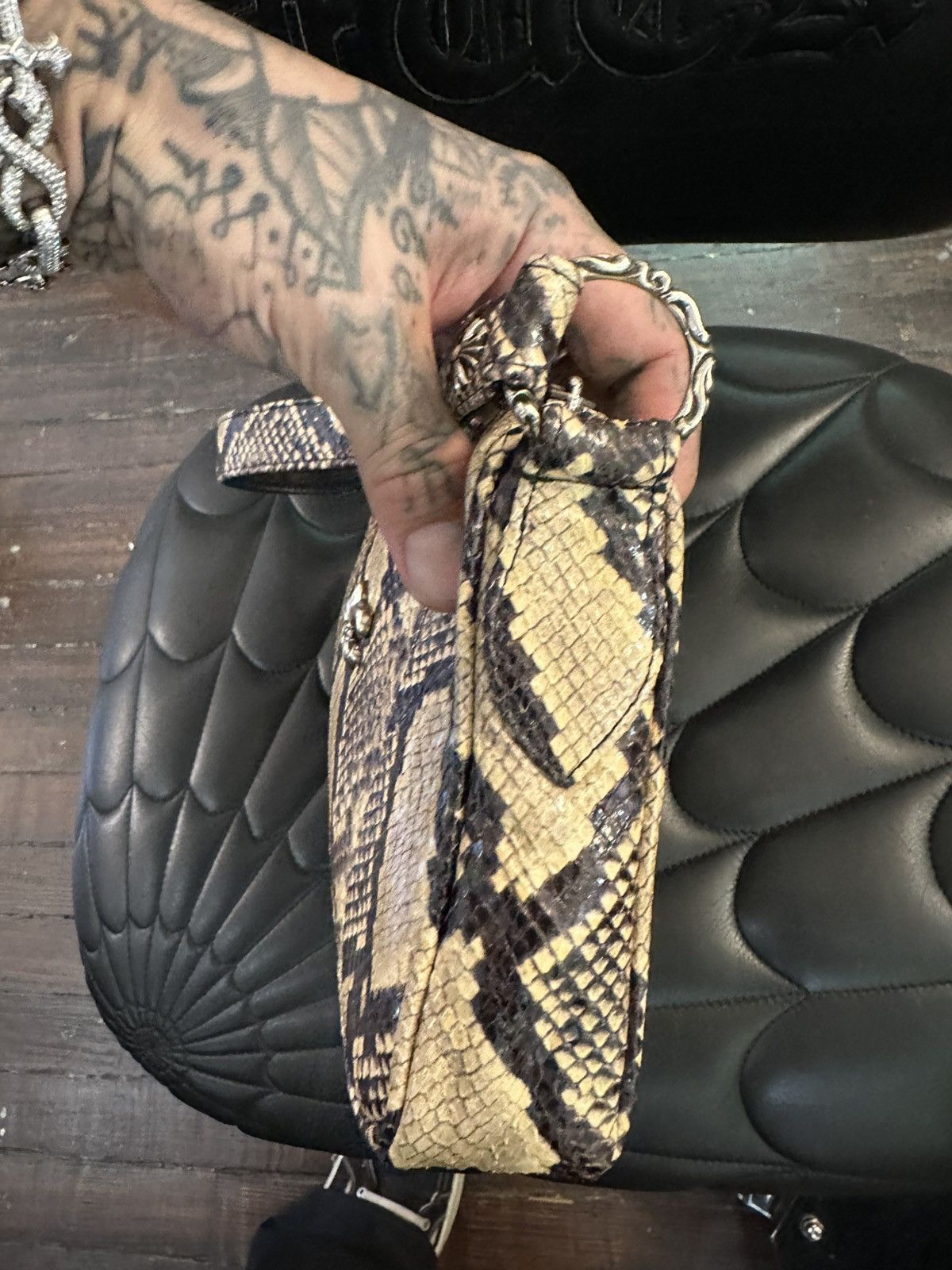 Chrome Hearts Chrome Hearts NEW PYTHON SNAKE SKIN CHICKEN NUGGET BAG !! Size ONE SIZE - 12 Thumbnail