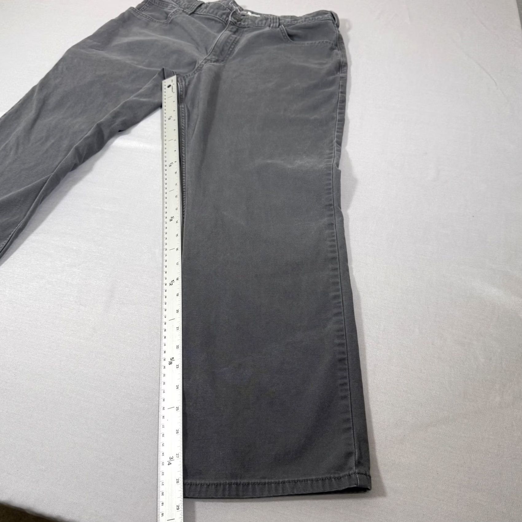 Carhartt Carhartt Rugged Flex Pants Mens 36x30 Gray Canvas Carpenter Relaxed Fit 5-Pocket Work Pant Straight Leg Denim/Workwear Shirt Not Included Size US 36 / EU 52 - 3 Thumbnail
