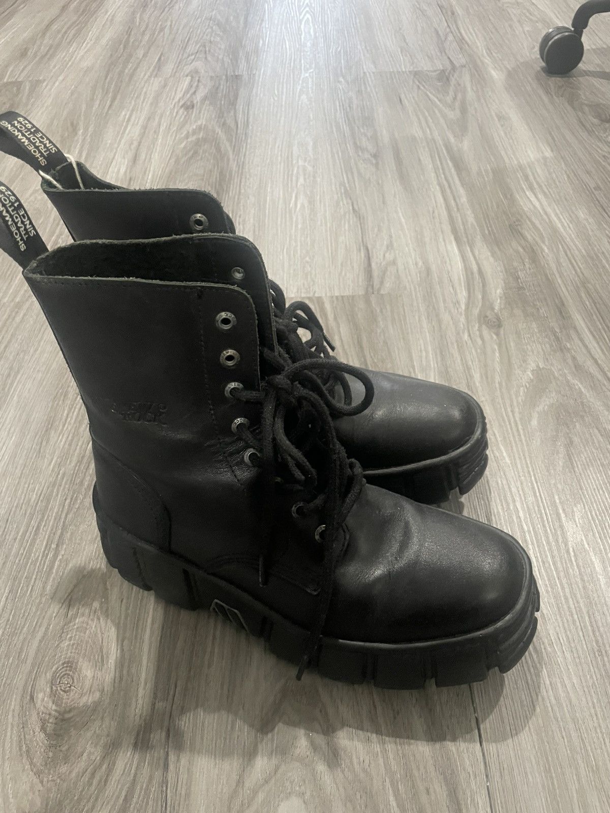 New Rock New Rock Black Boots Size US 7 / EU 40 - 3 Thumbnail