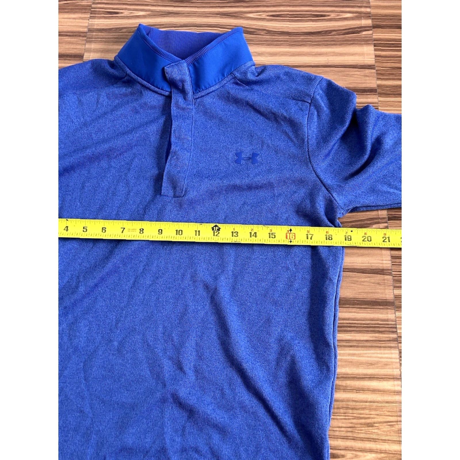 Under Armour Under Armour UA Storm Golf Sweater Mock Neck Snap Button Pullover Blue Mens Medium Size US M / EU 48-50 / 2 - 3 Thumbnail