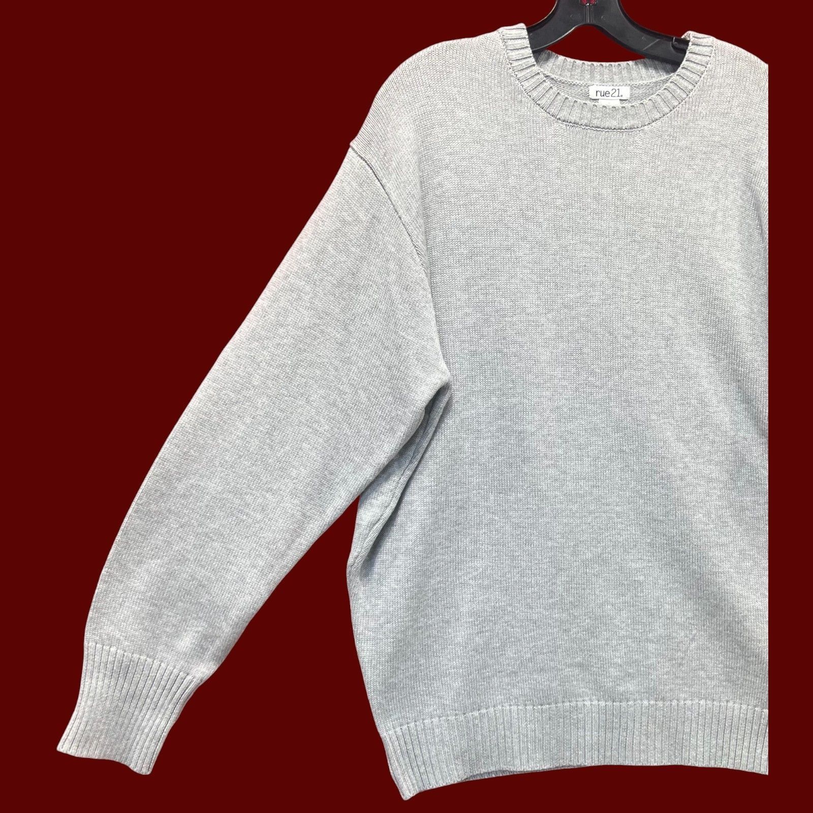 rue21 Rue 21 - Men's Casual Long Sleeve Sweatshirt - Gray - Large Size US L / EU 52-54 / 3 - 11 Thumbnail