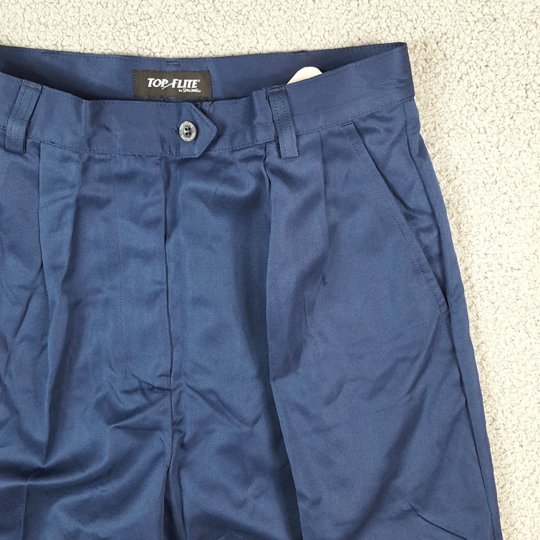 Spalding VINTAGE Spalding Women Chino Shorts 12 High Waist Pleated Breathable Blue Pockets 90s 00s Preppy Casual Golf Size 34" / US 12 / IT 48 - 4 Thumbnail