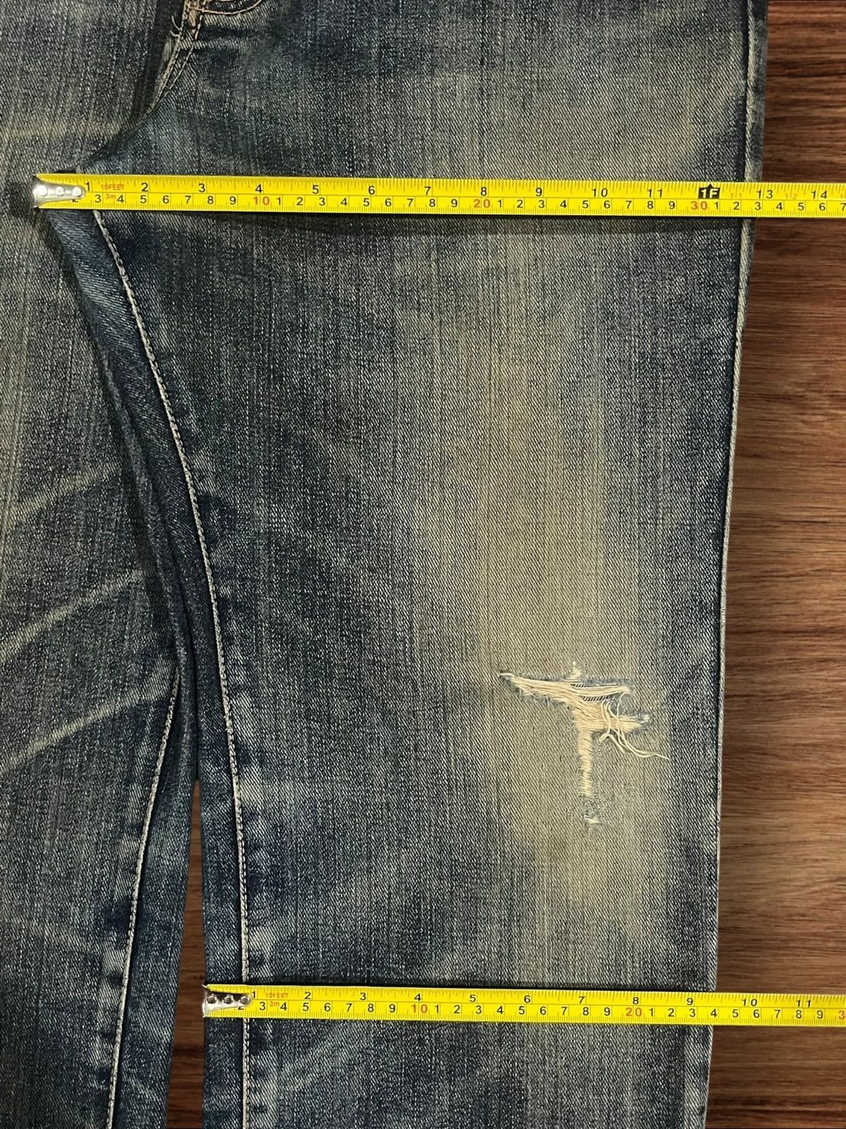 Edwin × Japanese Brand Vintage Japanese Brand Edwin Blue Mud Washed Distressed Jean Size US 32 / EU 48 - 16 Thumbnail