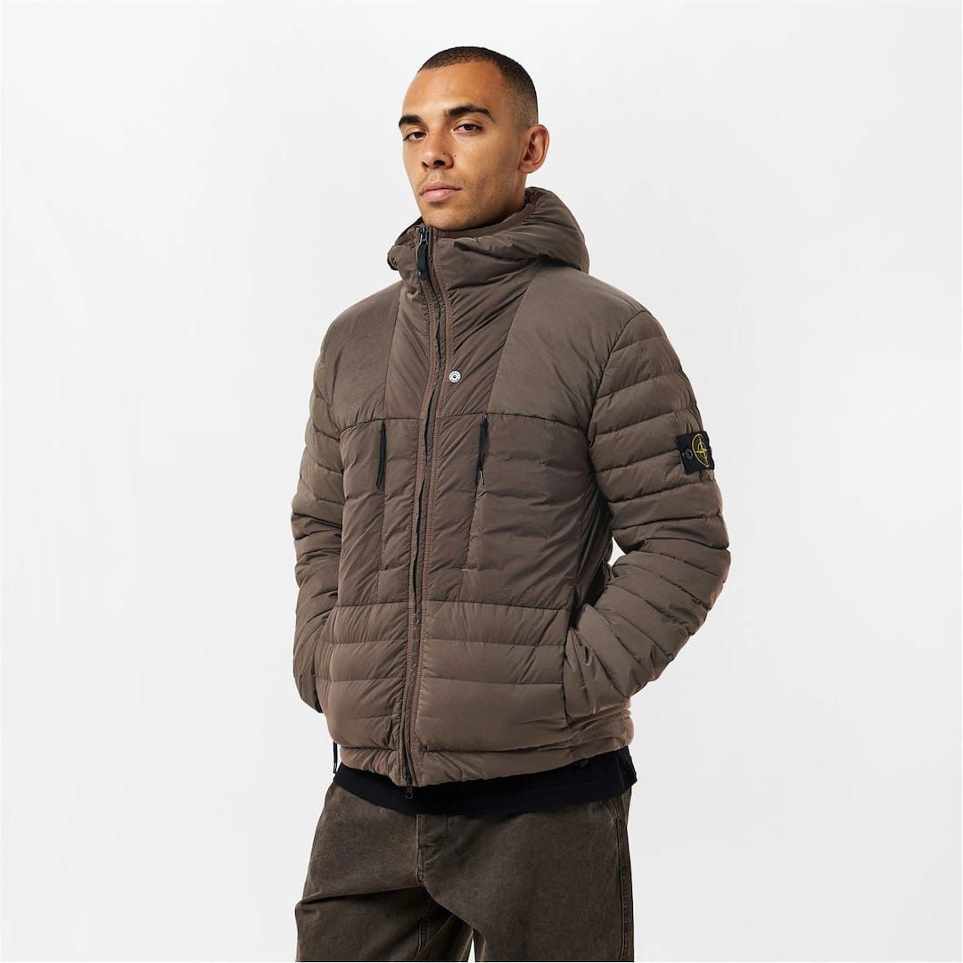 Stone Island o1g2r1mq0526 Duck Down Full Zip Medium Puffer Jacket Brown Size US M / EU 48-50 / 2 - 3 Thumbnail