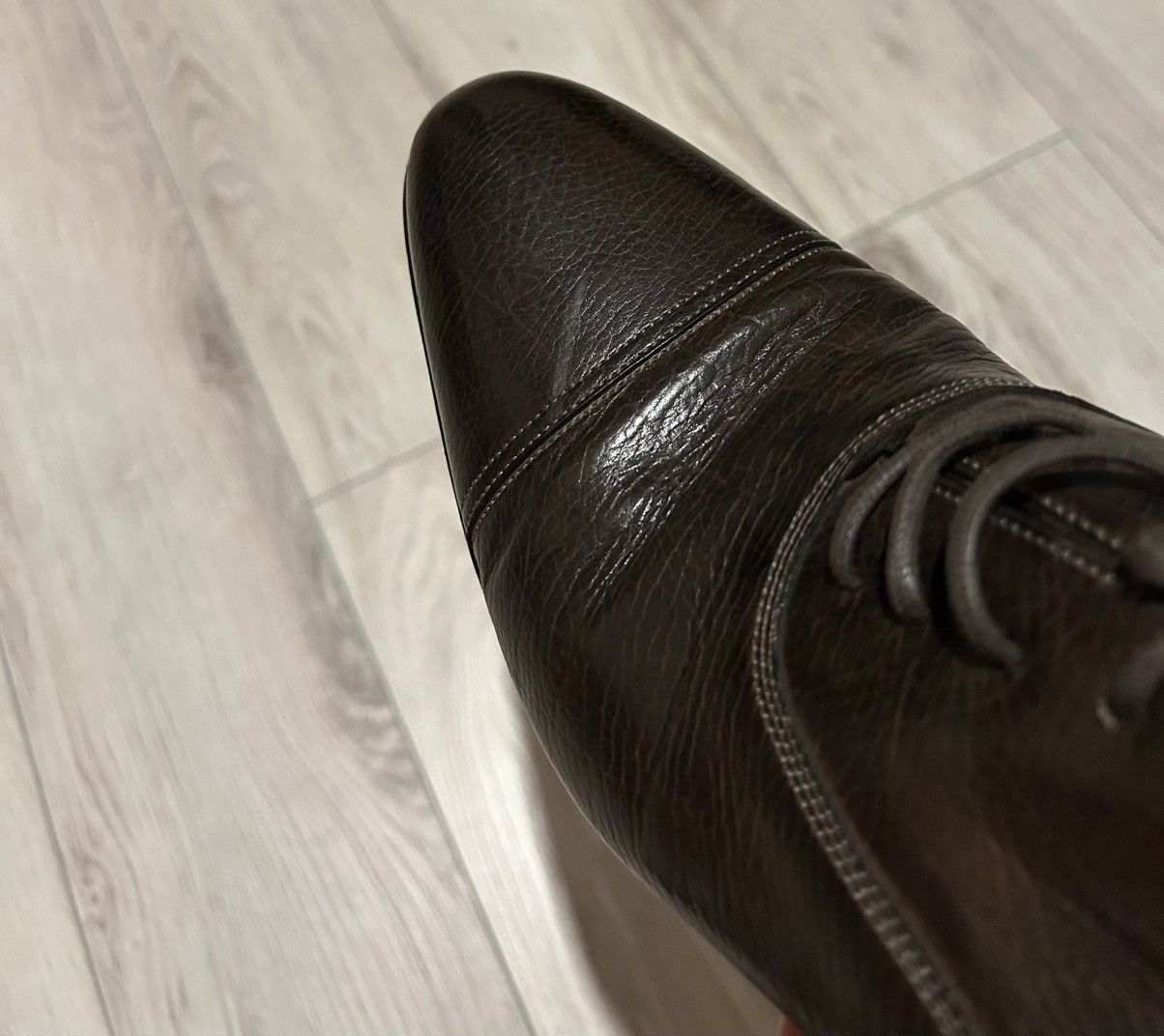 Santoni Santoni classic brown leather oxford formal shoes Size US 12 / EU 45 - 3 Thumbnail