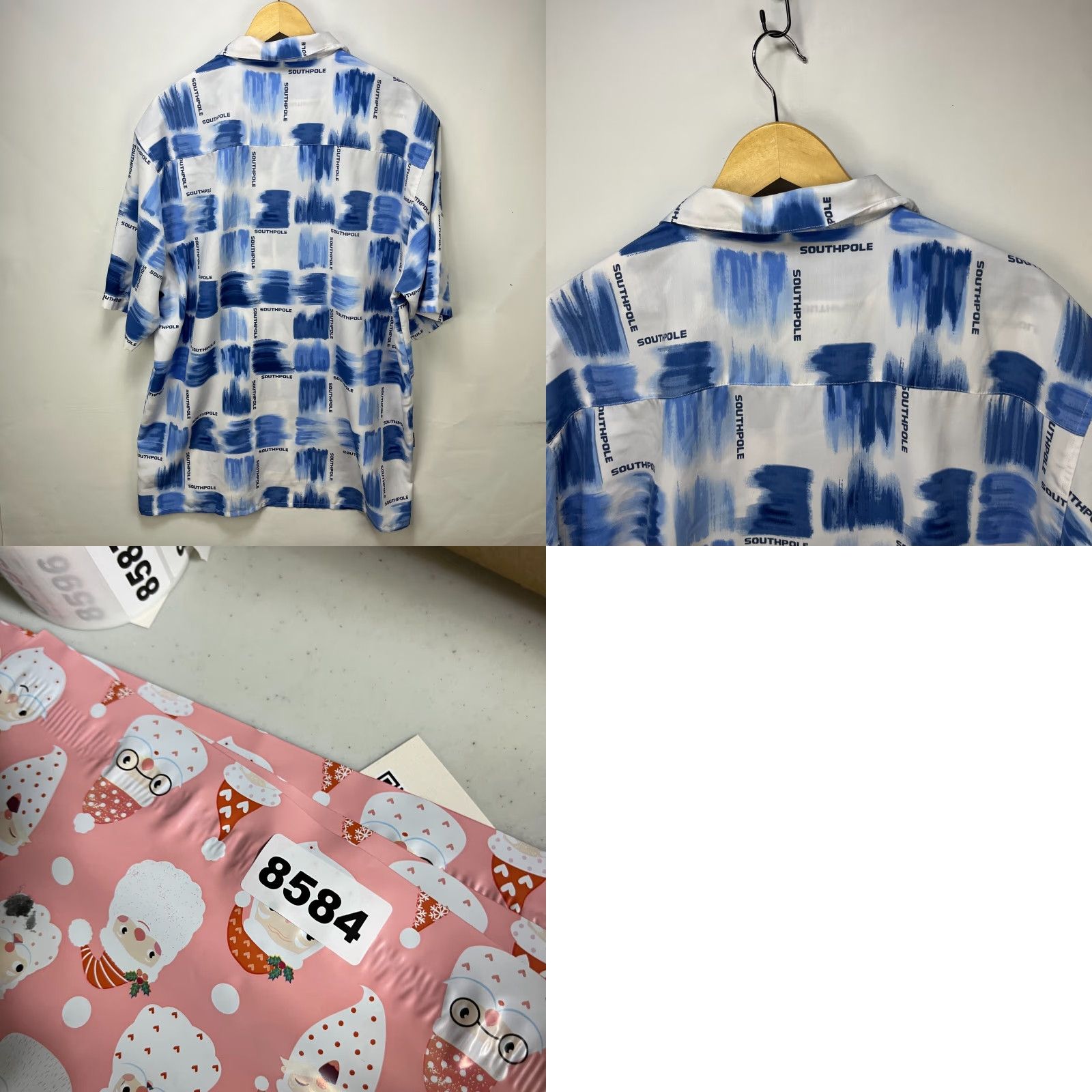 Southpole VINTAGE Southpole Shirt XL Short Sleeve Button-Up Baggy Hip Hop Mens Blue Size US XL / EU 56 / 4 - 8 Thumbnail