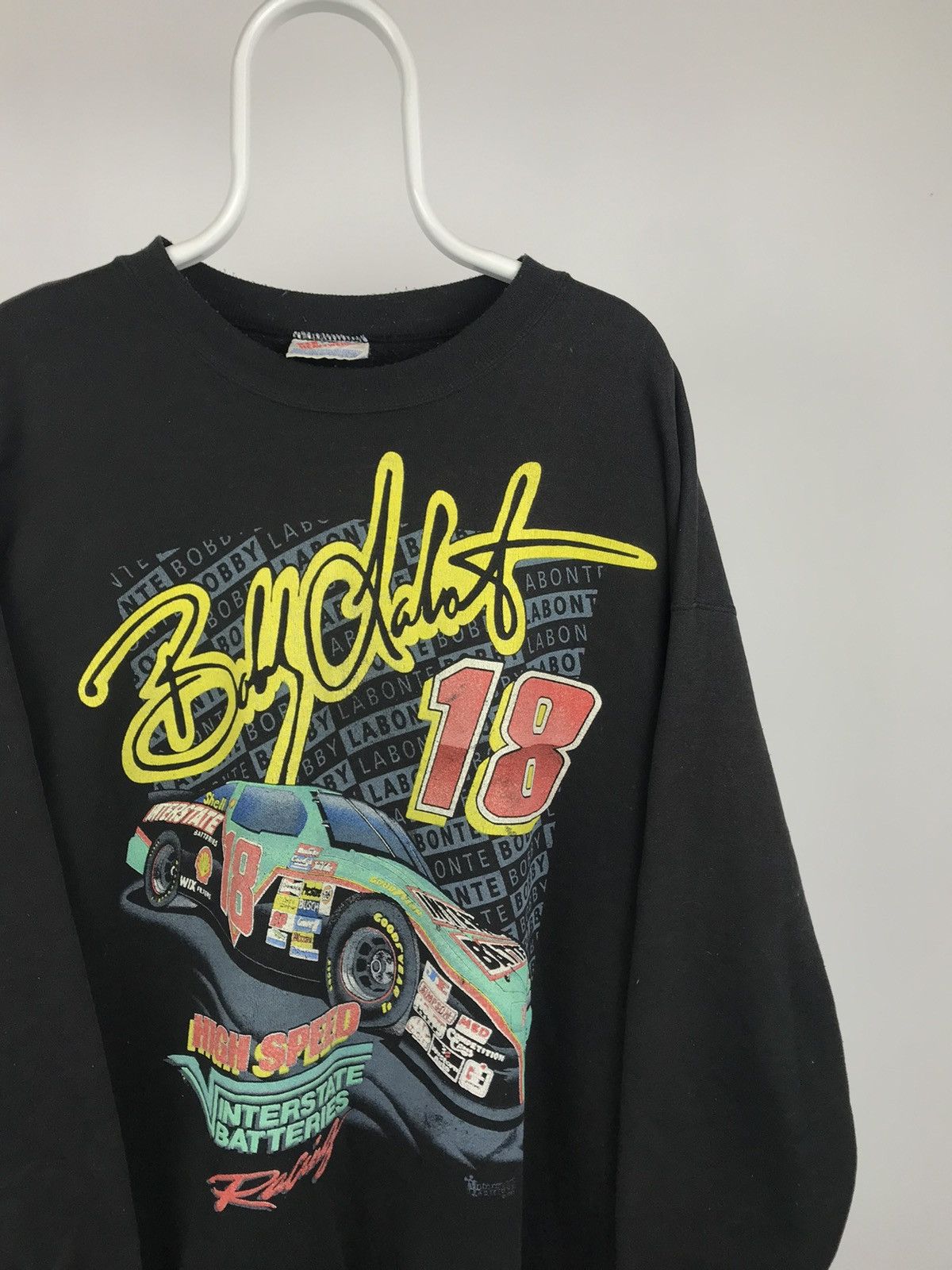 NASCAR Vintage Bobby Labonte NASCAR Racing Sweatshirt 1993 Speed Size US XXL / EU 58 / 5 - 2 Thumbnail