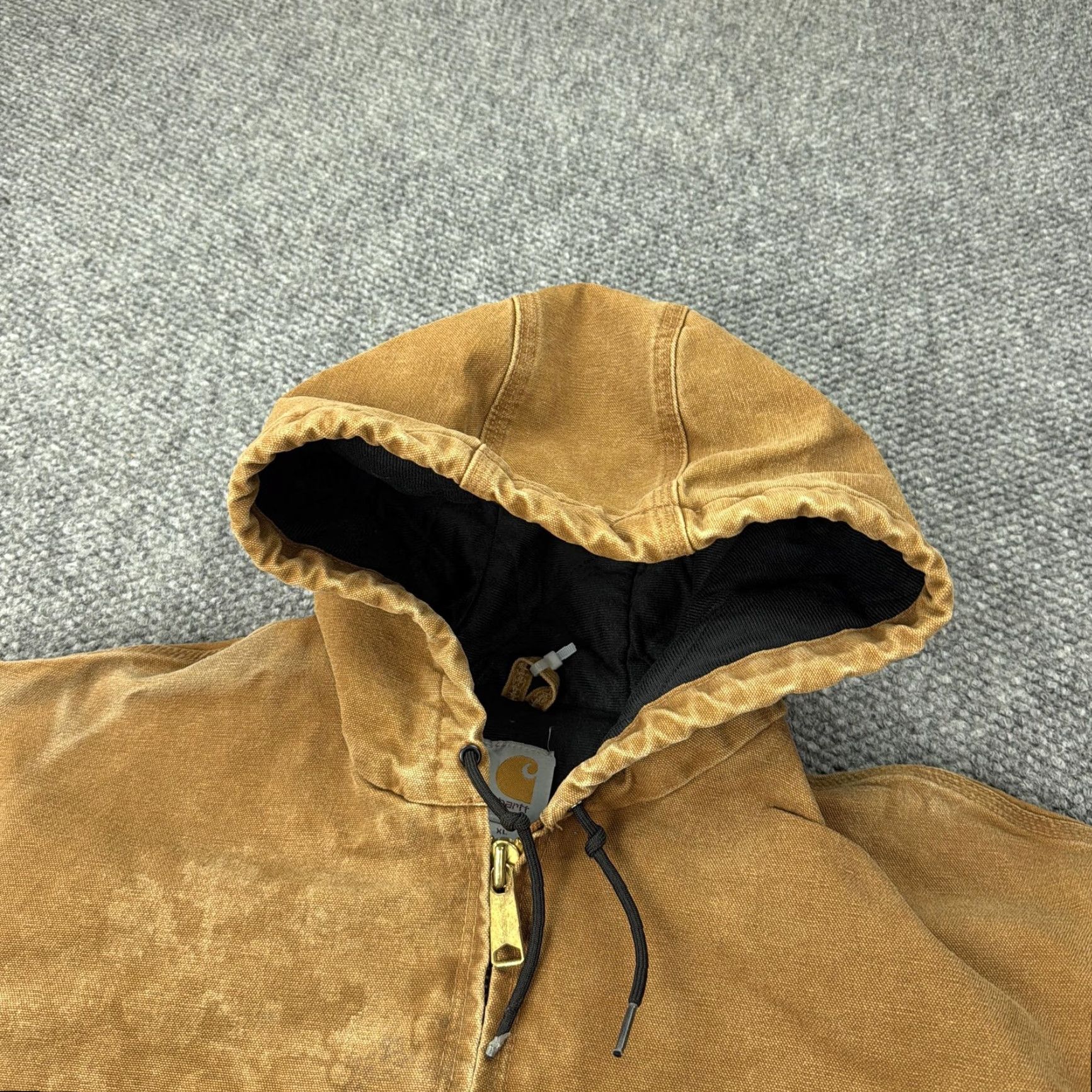 Carhartt VTG Carhartt J130 Jacket Mens XL Brown Duck Quilted Workwear Distressed Stained Size US XL / EU 56 / 4 - 5 Thumbnail