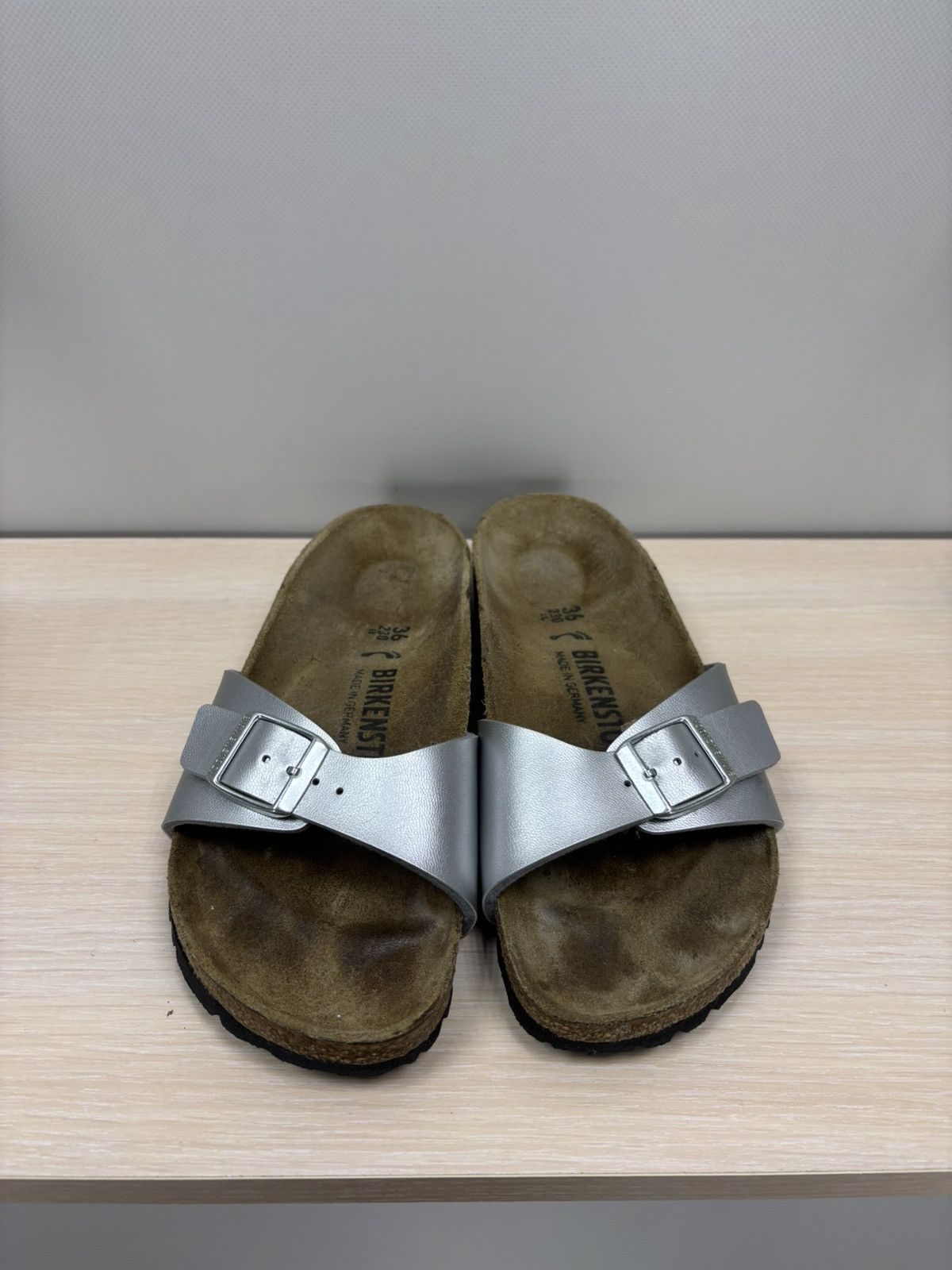 Birkenstock Womens slippers Birkenstock Size 36 Color Gray Size US 6 / IT 36 - 3 Thumbnail