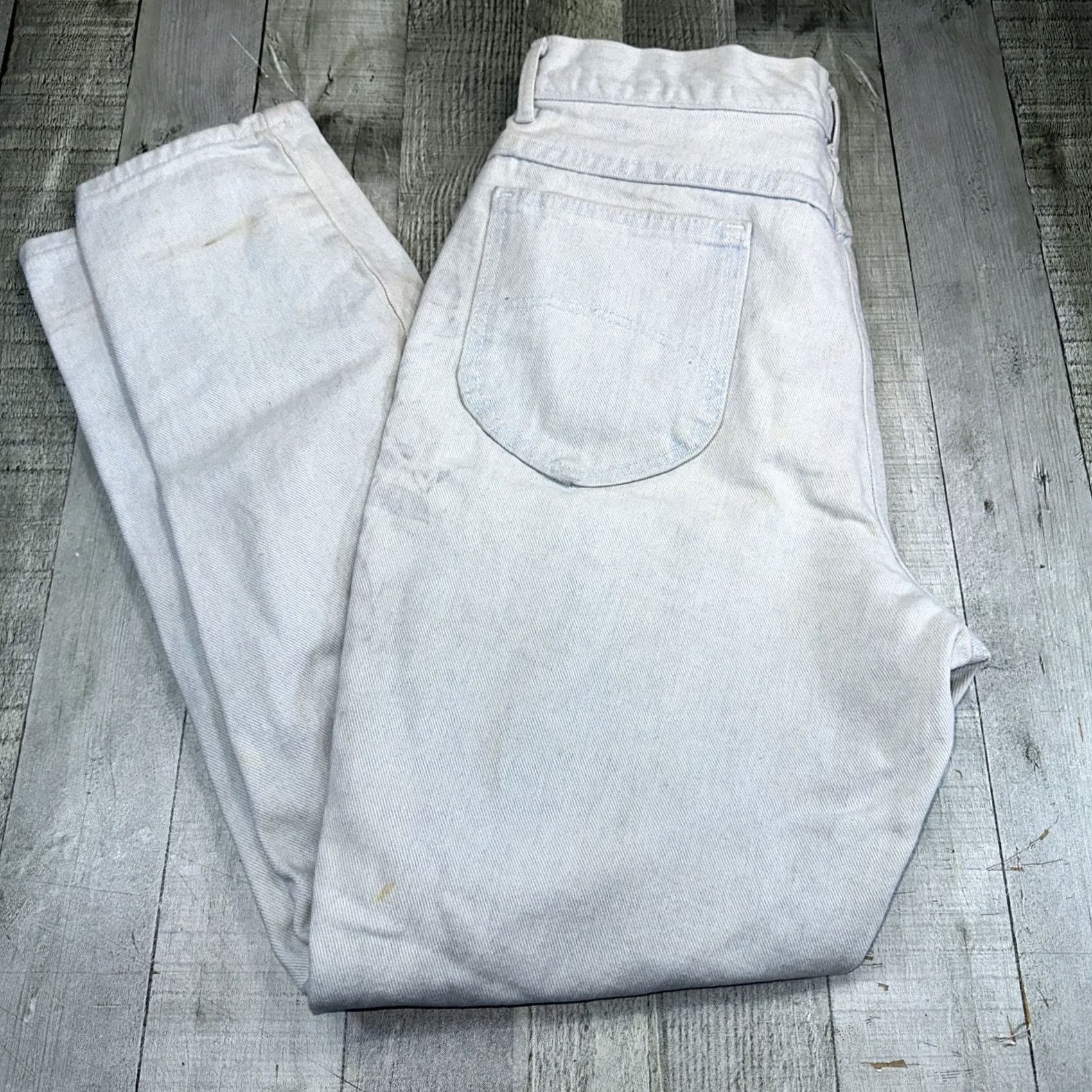 Vintage VINTAGE CHIC High Rise Mom Jeans Womens 12 Blue 100% Cotton Denim Tapered Leg ZIP Closure Pockets Jeans Mens Women Girls Boys Size 30" / US 8 / IT 44 - 5 Thumbnail