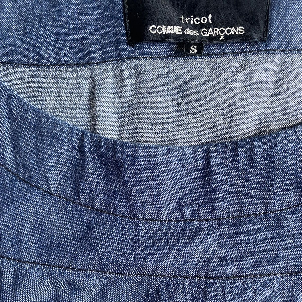 Comme des Garcons × Tricot Comme des Garcons Tricot Blue Chambray Oversized Dress Size S / US 4 / IT 40 - 6 Thumbnail