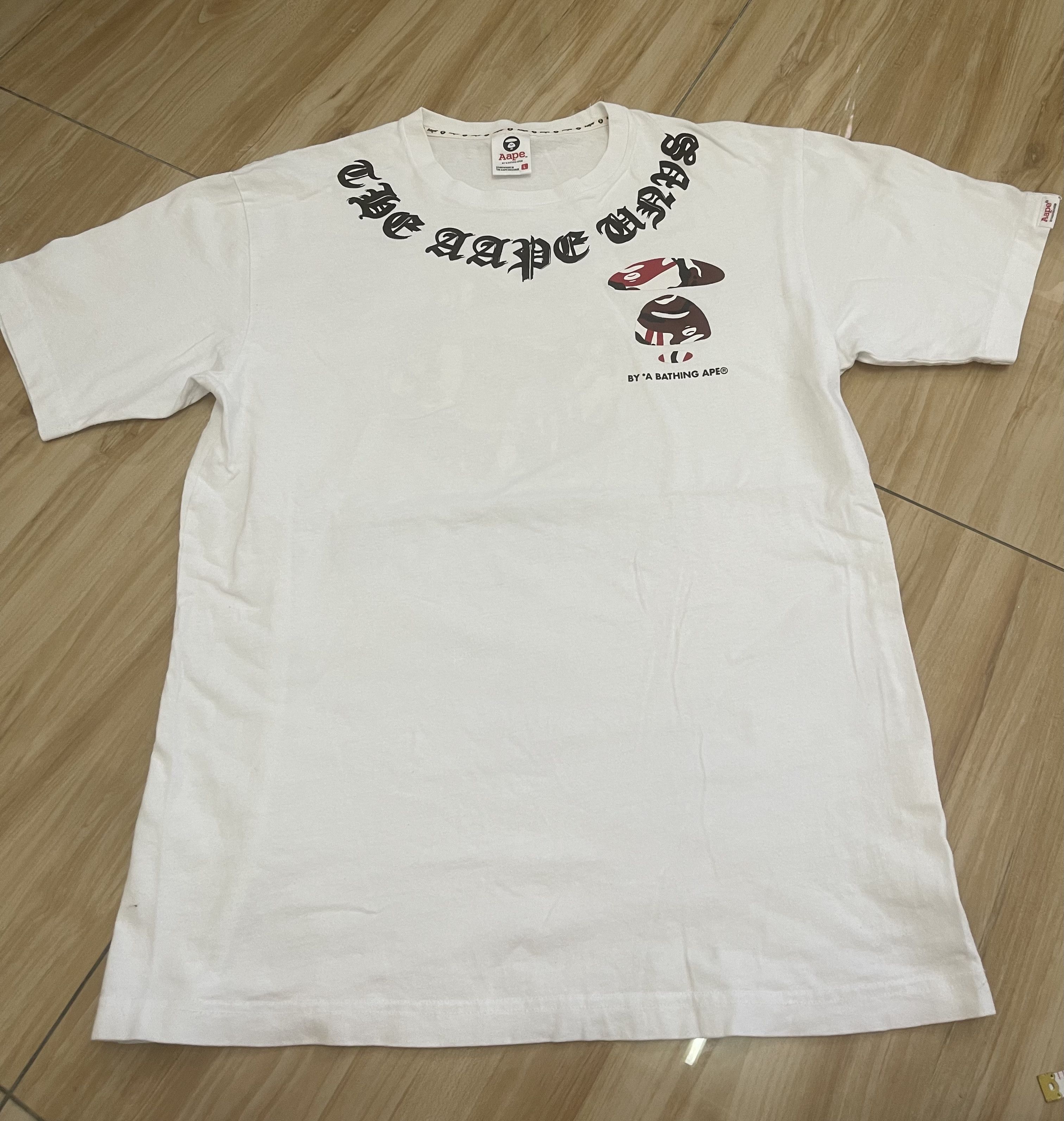 Aape Bathing ape white tee Size US L / EU 52-54 / 3 - 1 Thumbnail
