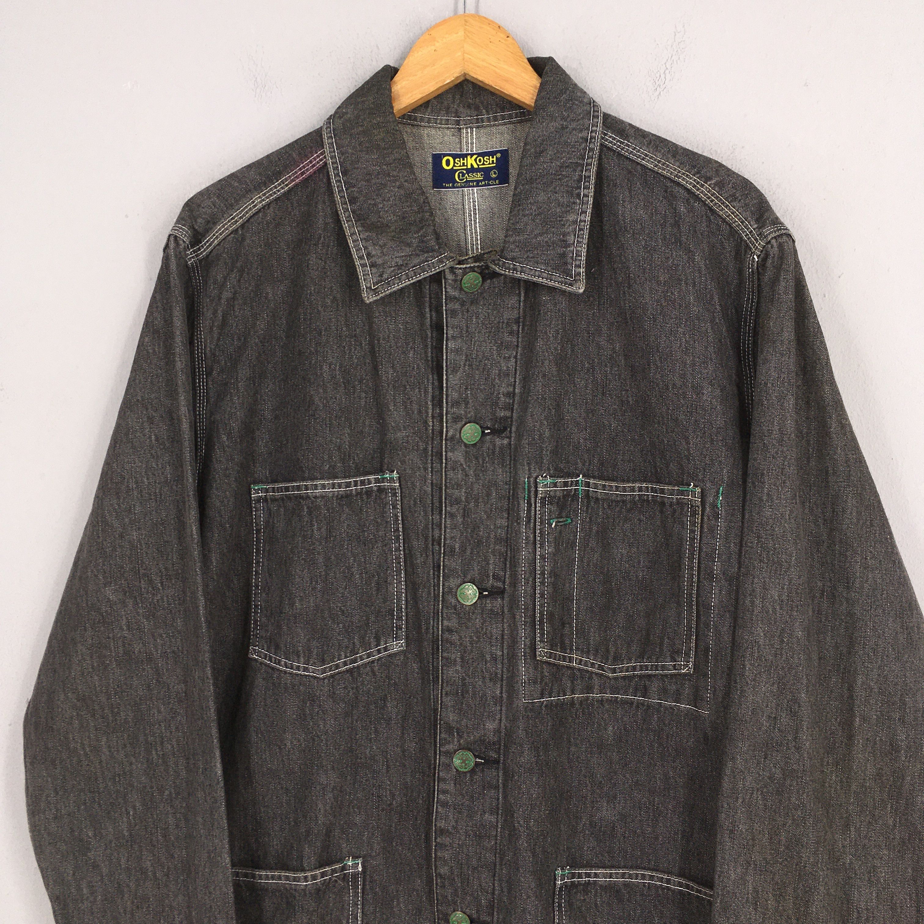 Oshkosh Vintage 1980s Osh Kosh Jeans Chore Labour Jacket Large Size US L / EU 52-54 / 3 - 2 Thumbnail