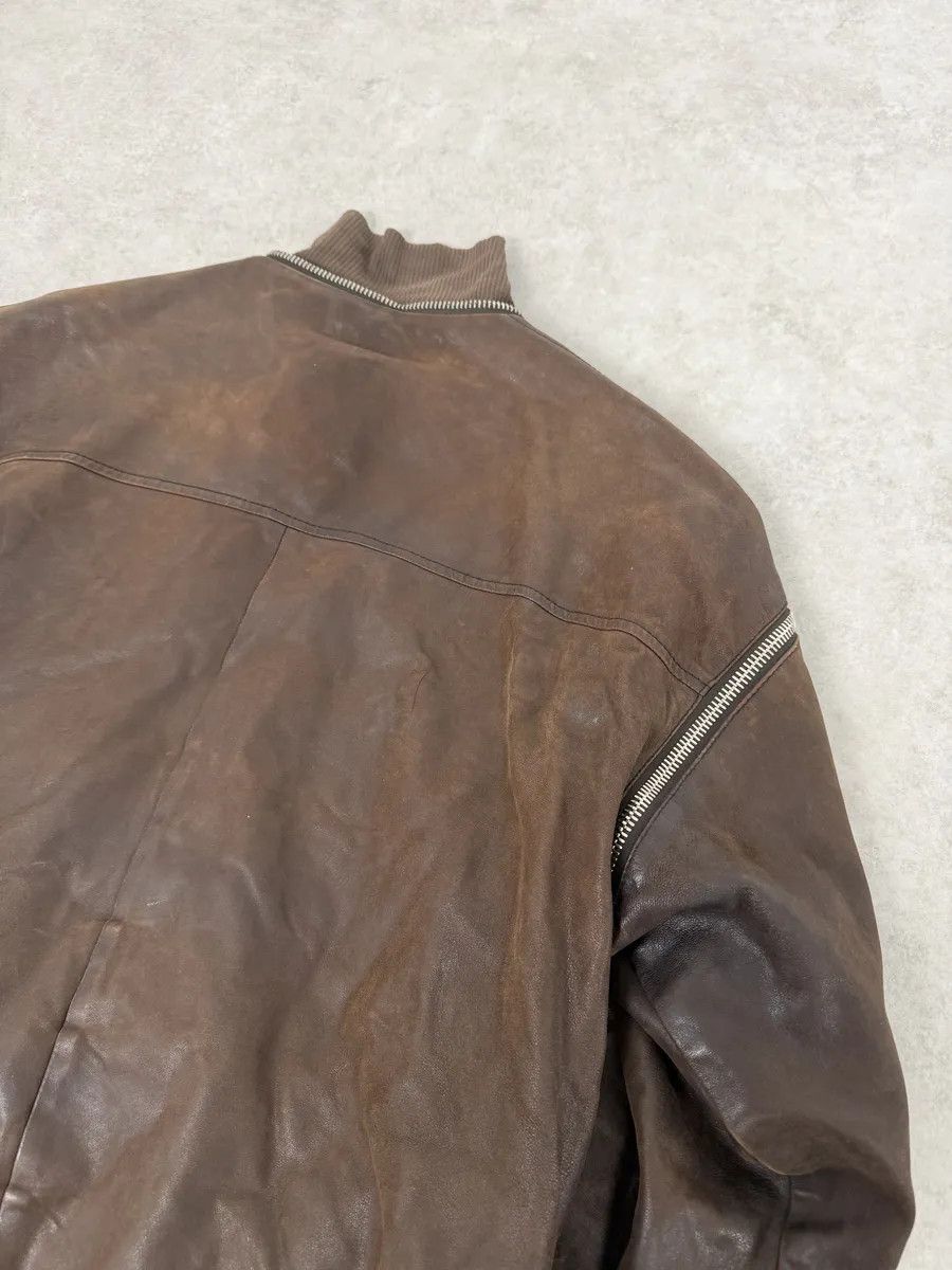 Dolce & Gabbana AW2003 Dolce & Gabbana Goatskin Detachable Sleeves Cargo Leather Bomber Jacket Size US M / EU 48-50 / 2 - 11 Thumbnail