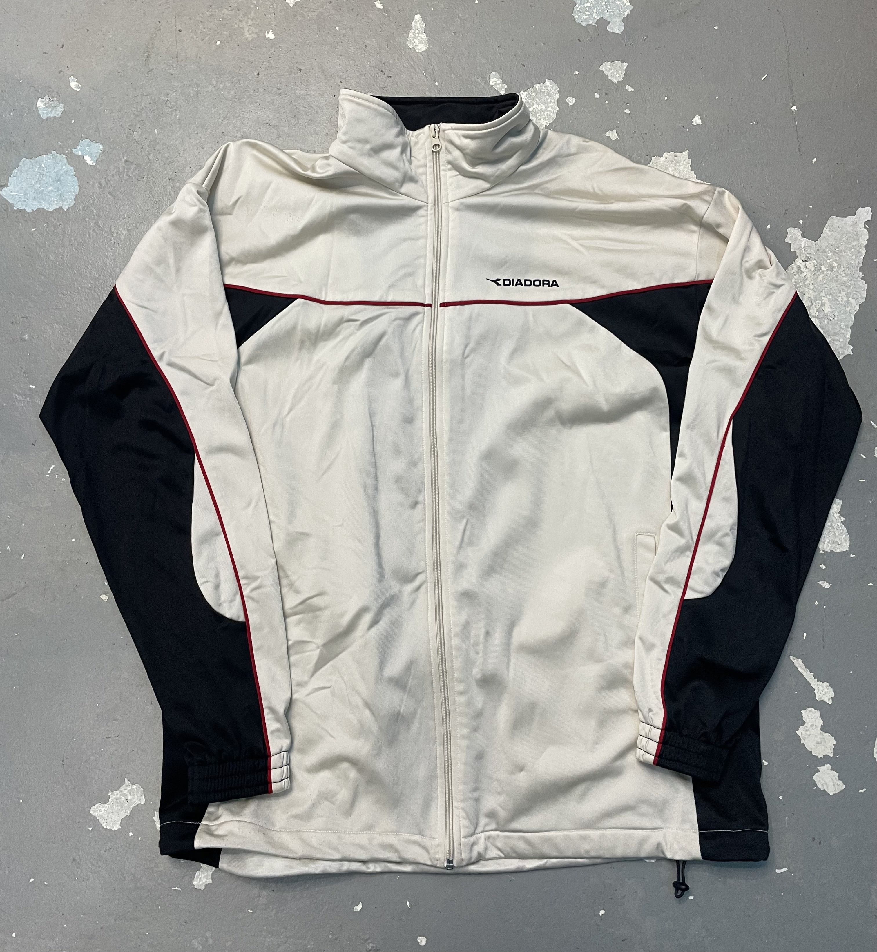 Diadora Vintage Diadora Track Jacket Beige Size US XL / EU 56 / 4 - 1 Thumbnail