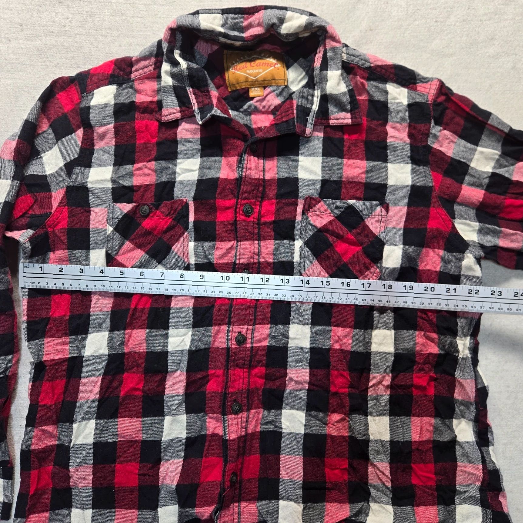 Camel **Red Plaid Button Up Shirt Long Sleeve Red Camel Mens 2XL** User: Red Plaid Button-Up Shirt Long Sleeve Red Camel Mens 2XL Size US XXL / EU 58 / 5 - 4 Thumbnail
