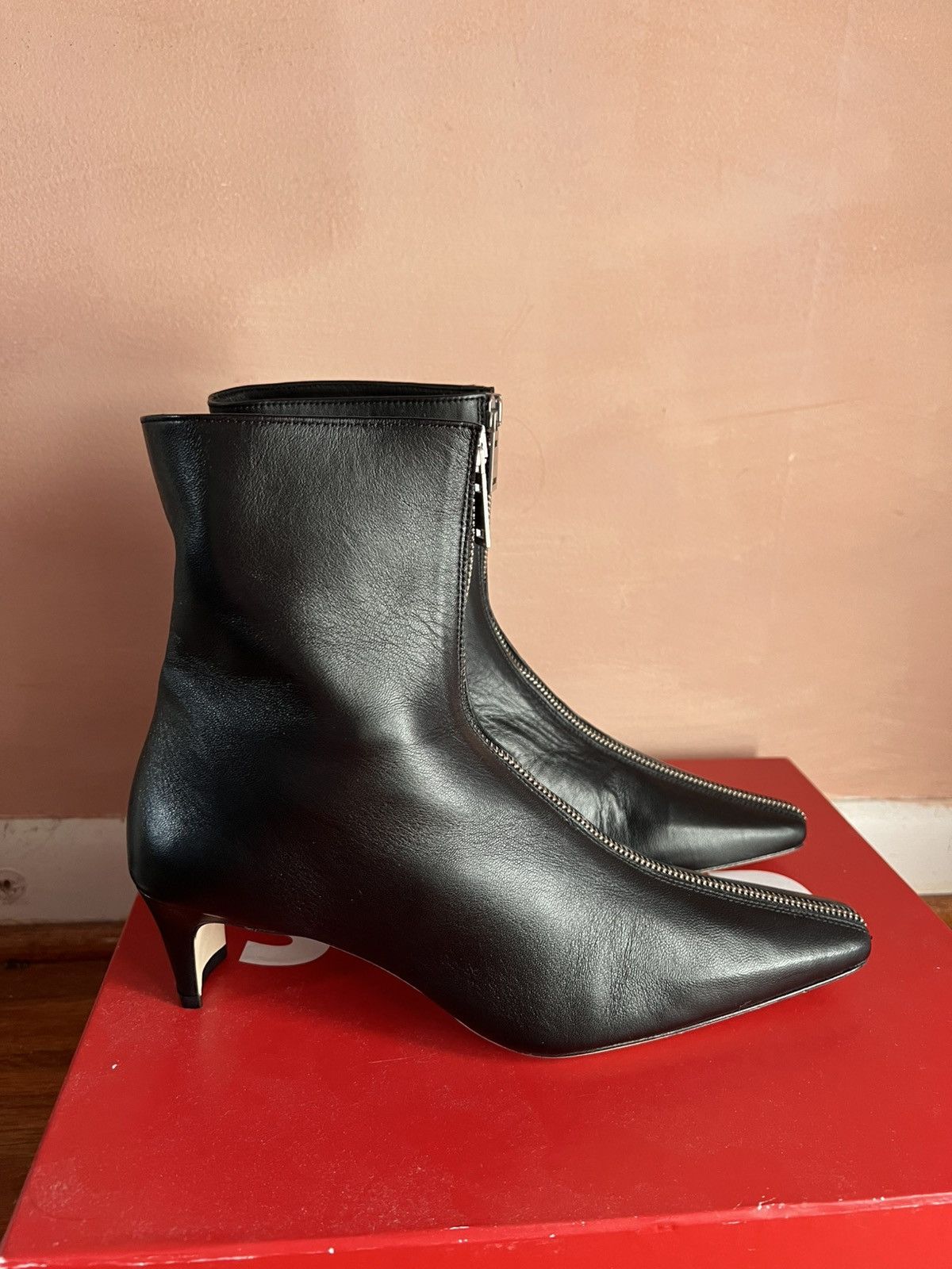 Staud Staud Black Zipper heeled boots Size US 10 / IT 40 - 4 Thumbnail