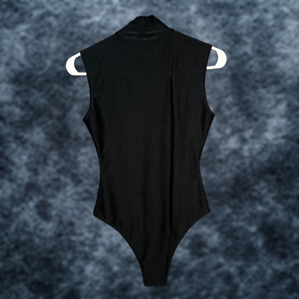 Adidas Adidas Womens Size XS Black Sleeveless Mock Neck Bodysuit Stretch Size XS / US 0-2 / IT 36-38 - 1 Thumbnail