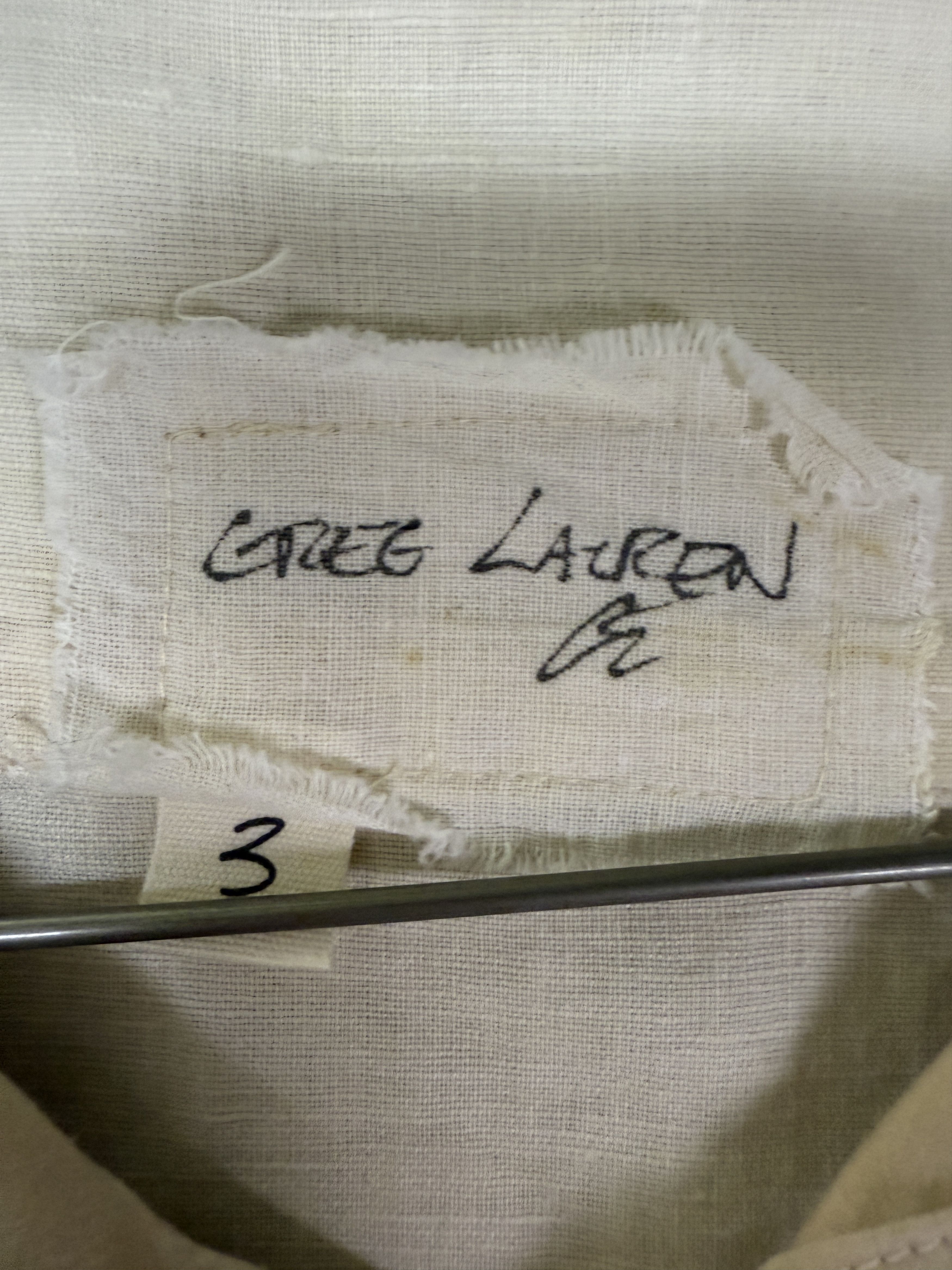 Greg Lauren Greg Lauren Linen Long Tux Studio Shirt Size US L / EU 52-54 / 3 - 3 Thumbnail