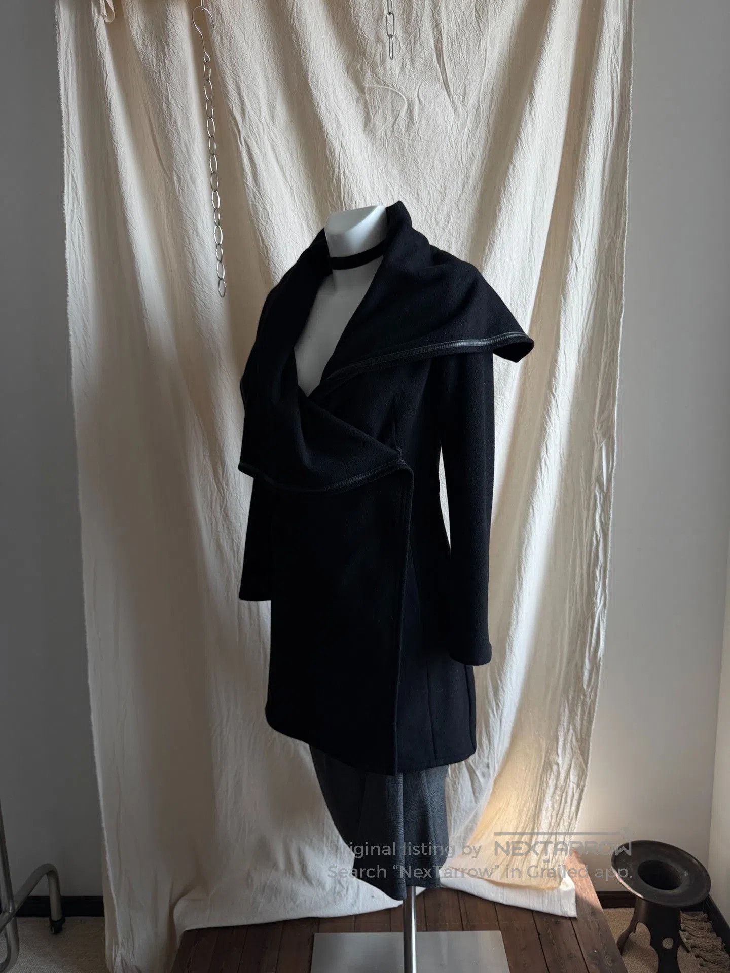 Paoloni PAOLAFRANI Shawl Collar Wool Coat. Size M / US 6-8 / IT 42-44 - 8 Thumbnail
