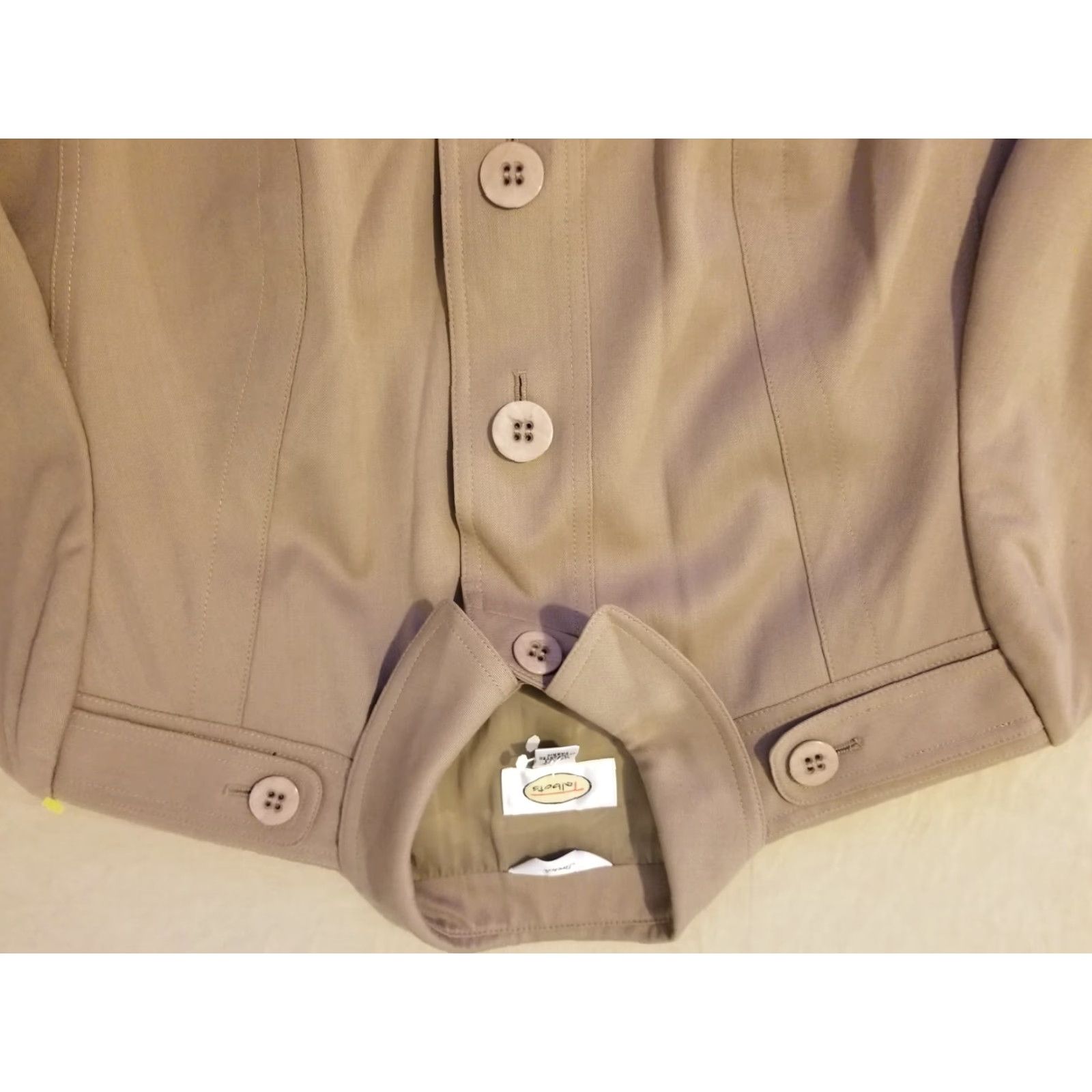 Talbots Womens Talbots Wool Blazer 8 Khaki Beige Wool Jacket Blazer 8 Womens Mens? Size M / US 6-8 / IT 42-44 - 2 Thumbnail