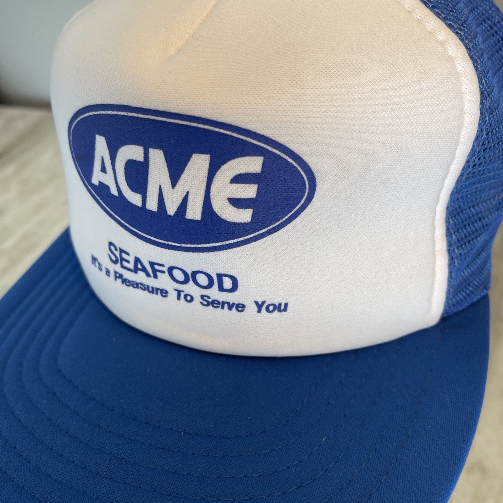 Vintage Vtg 1980’s Trucker Hat Snapback Cap ACME Food Service EUC 4 Size ONE SIZE - 5 Thumbnail