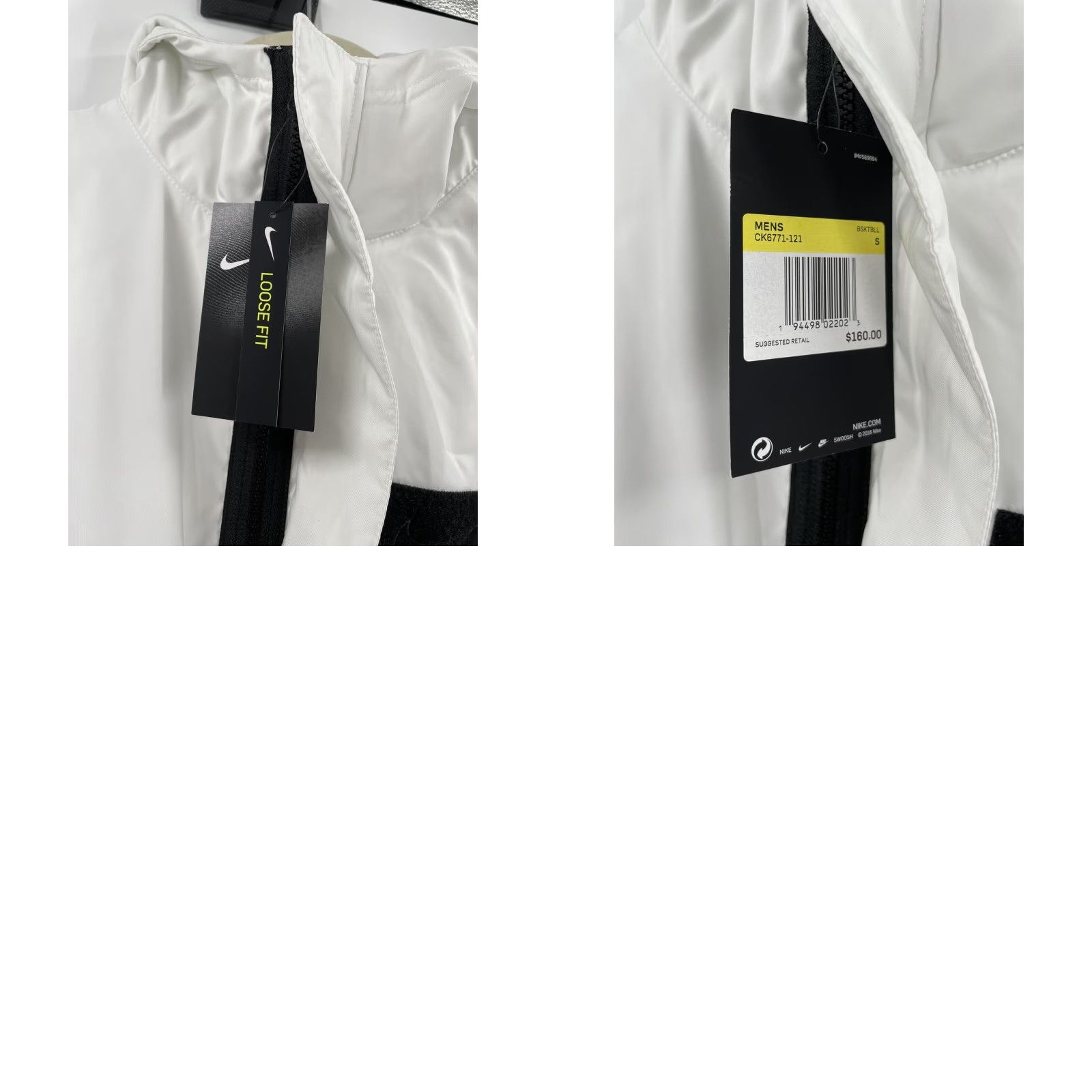 Nike Nike Basketball Jacket Mens Small White CK6771-121 Protect Therma Water Resistant Full Zip Hooded Pockets Wind-Resistant Moisture Wicking Size US S / EU 44-46 / 1 - 8 Thumbnail