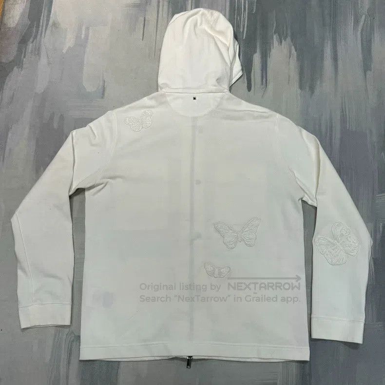 Valentino Valentino Butterfly embroidered 104 denim hooded jacket Size M / US 6-8 / IT 42-44 - 2 Thumbnail