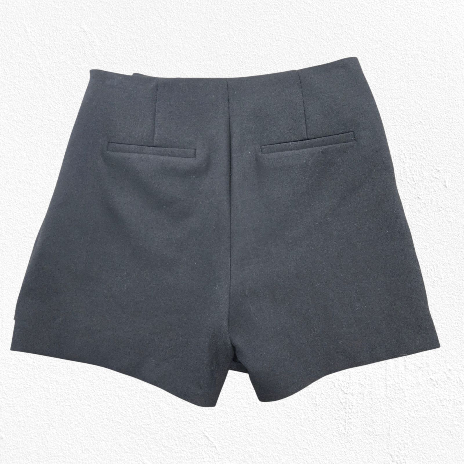 Zara Black High Waisted Basic Faux Wrap Skort Size XS Size 26" / US 2 / IT 38 - 11 Thumbnail