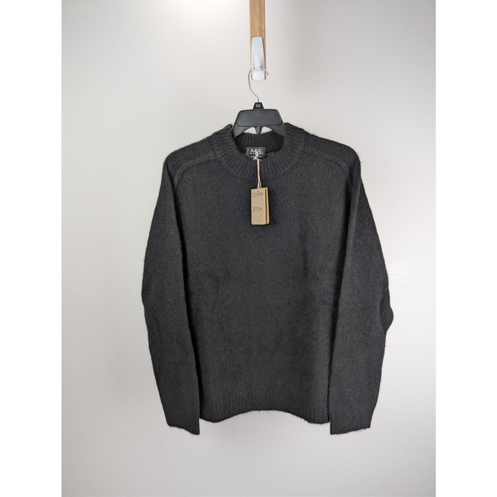 A.P.C. o1rshd1 Pull Tyler Crewneck Sweatshirt in Noir Size US M / EU 48-50 / 2 - 2 Thumbnail