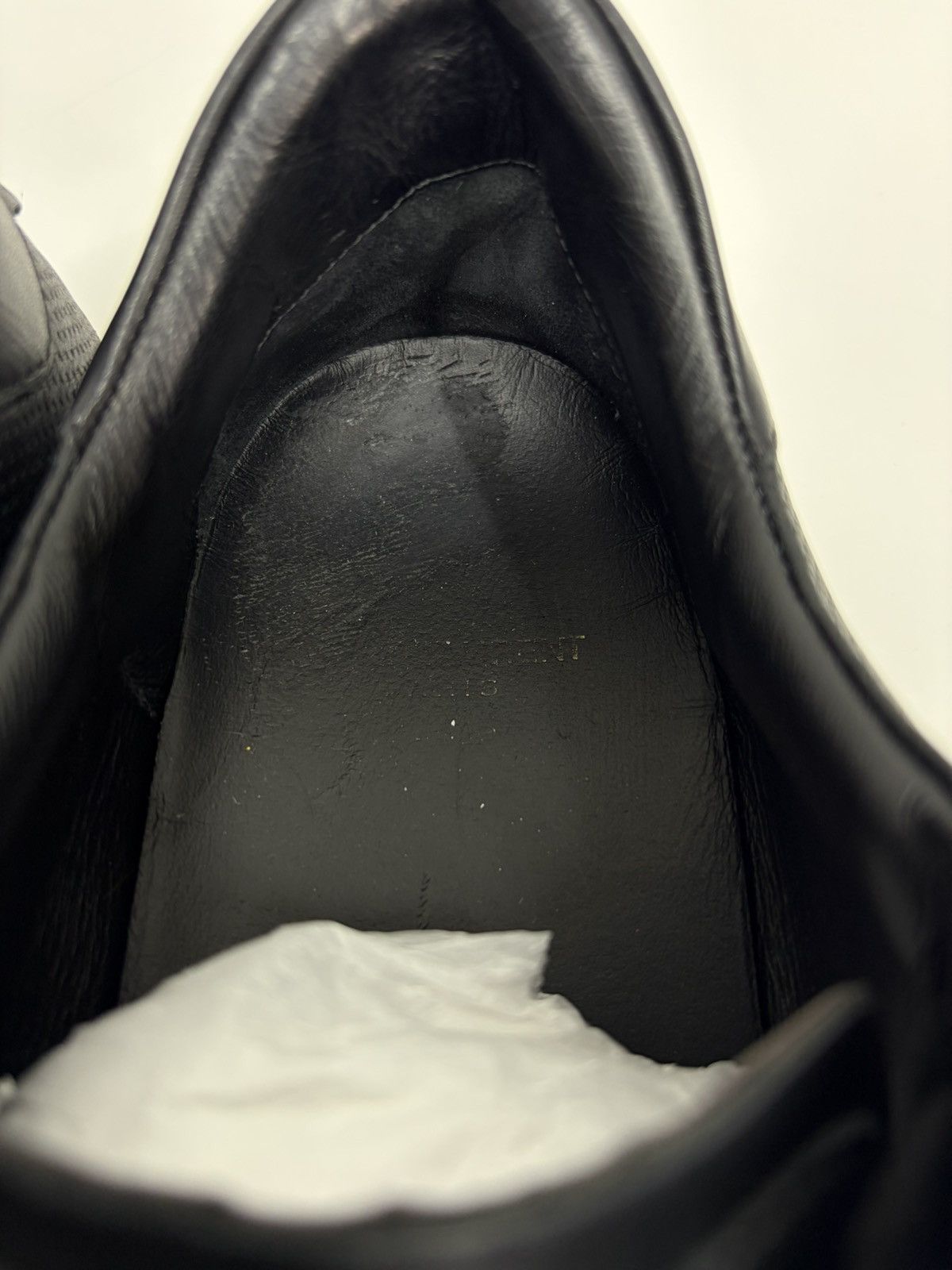 Saint Laurent Paris Saint Laurent Paris Black Leather Sneakers Low Top Shoes Size US 9.5 / EU 42-43 - 20 Thumbnail