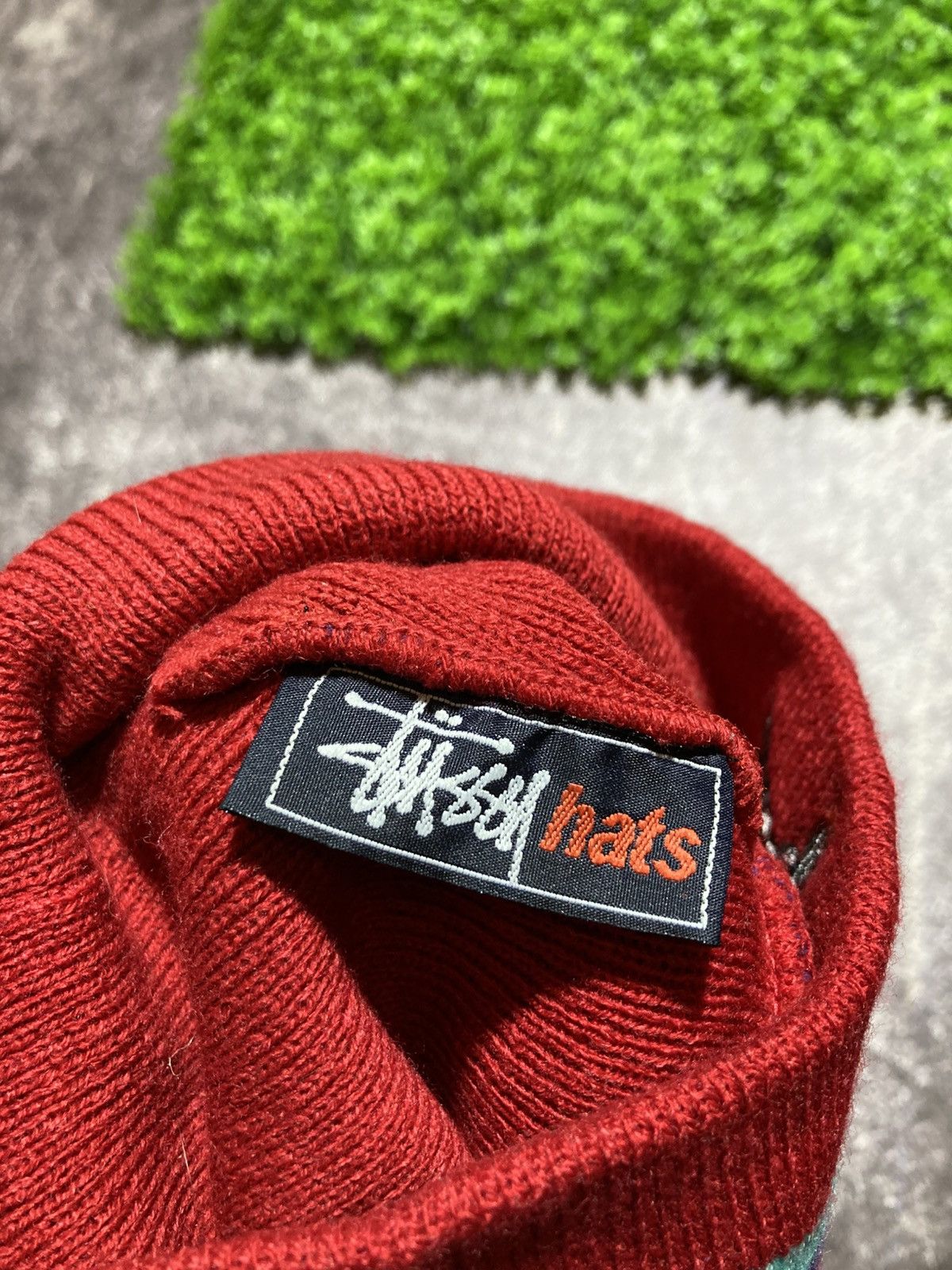 Stussy Vintage Stüssy Crown Logo Beanie Hat Striped Cap Archive Size ONE SIZE - 4 Thumbnail