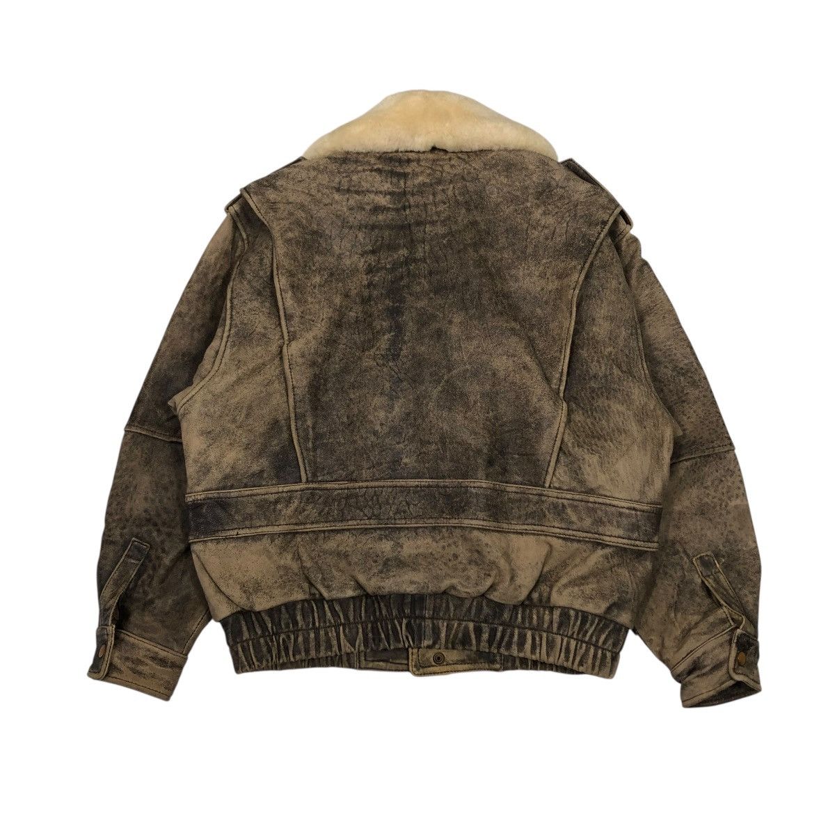 Genuine Leather 🔥VINTAGE BIKER LEATHER JACKET UNBRANDED ISSEY MIYAKE Size US M / EU 48-50 / 2 - 2 Thumbnail