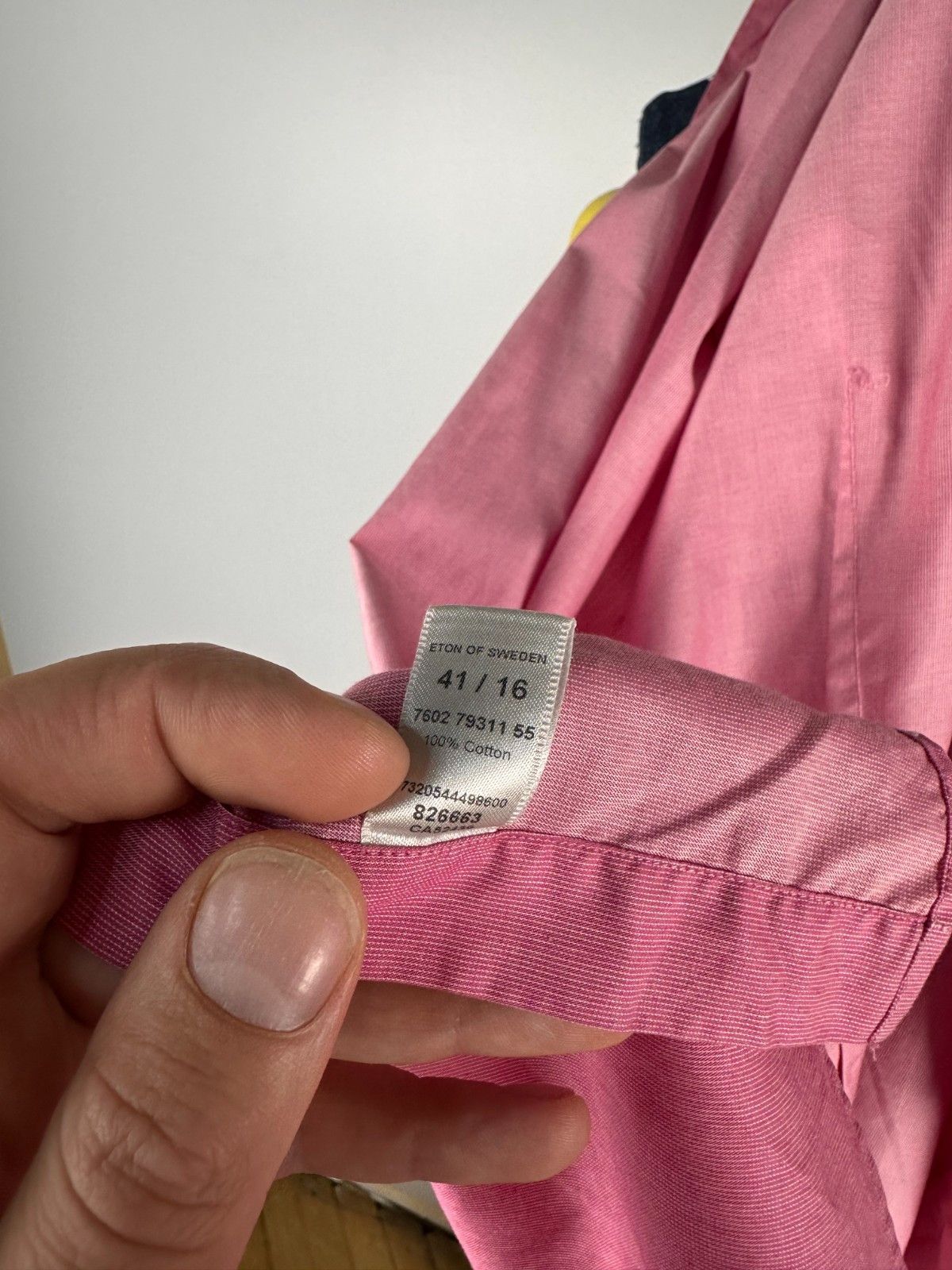 Eton Eton Contemporary Dress Shirt 16 -41 Pink Cotton Long Sleeve Size US L / EU 52-54 / 3 - 8 Thumbnail