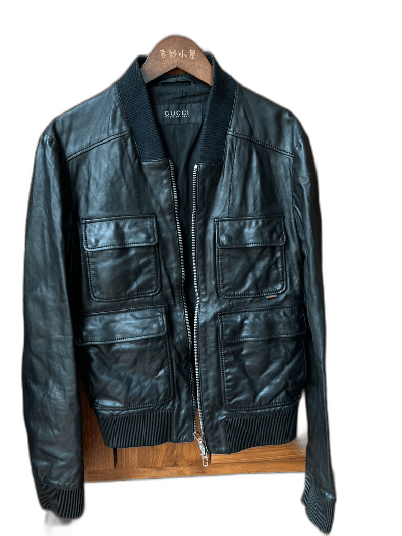 Gucci Gucci Leather Jacket Made in Italy Size 48 Size US L / EU 52-54 / 3 - 1 Thumbnail