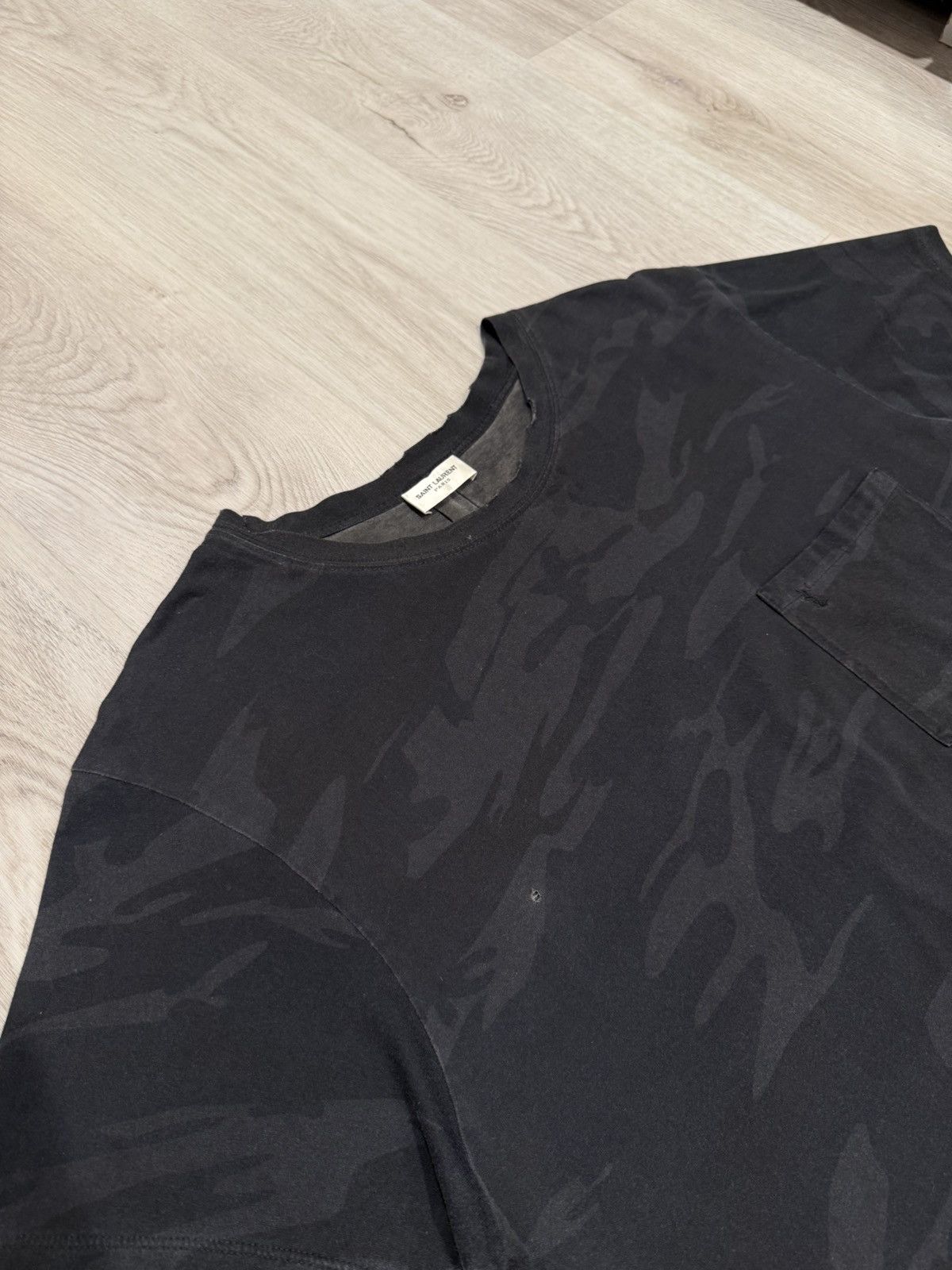 Saint Laurent Paris s/s 2016 greyscale camo pocket tee!!! Size US L / EU 52-54 / 3 - 3 Thumbnail