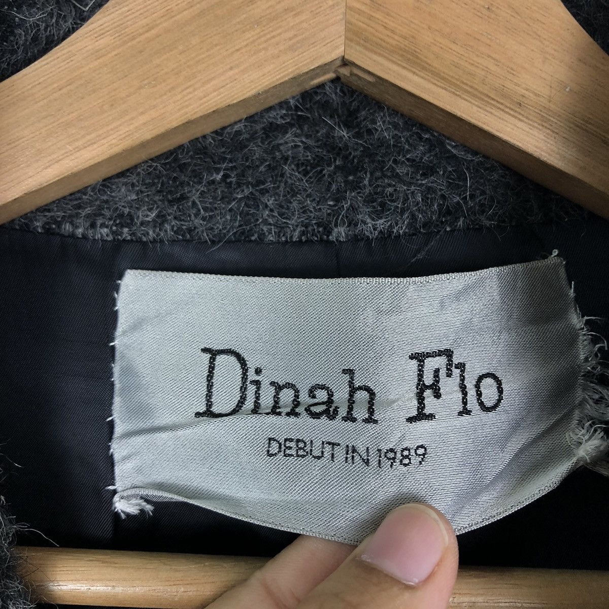 Designer 🔥Wool Mohair Cropped Jacket Dinah Flo Debut in 1989 Size US M / EU 48-50 / 2 - 11 Thumbnail