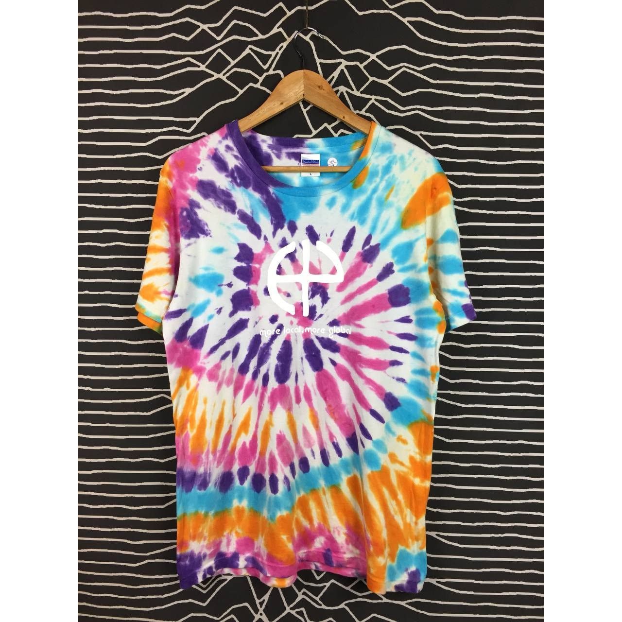 Japanese Brand Asse!! Records More Local More Global Spiral Tie Dye Tee Size US L / EU 52-54 / 3 - 1 Thumbnail
