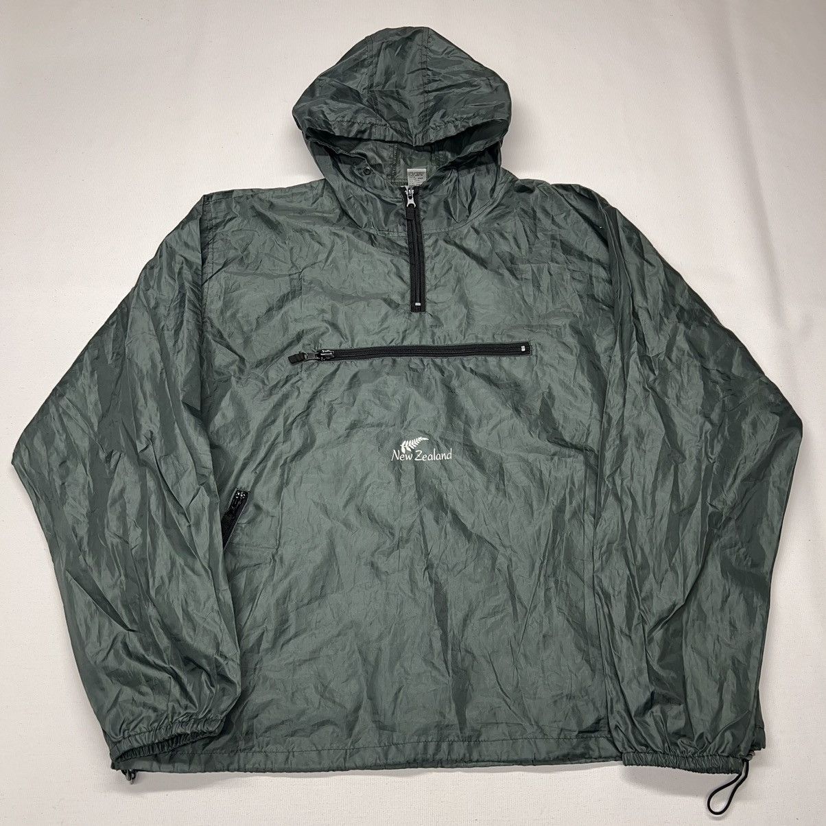 Vintage New Zealand Windbreaker Green 1/4 Zip Hooded Kiwi Stuff Y2K Size US M / EU 48-50 / 2 - 1 Thumbnail