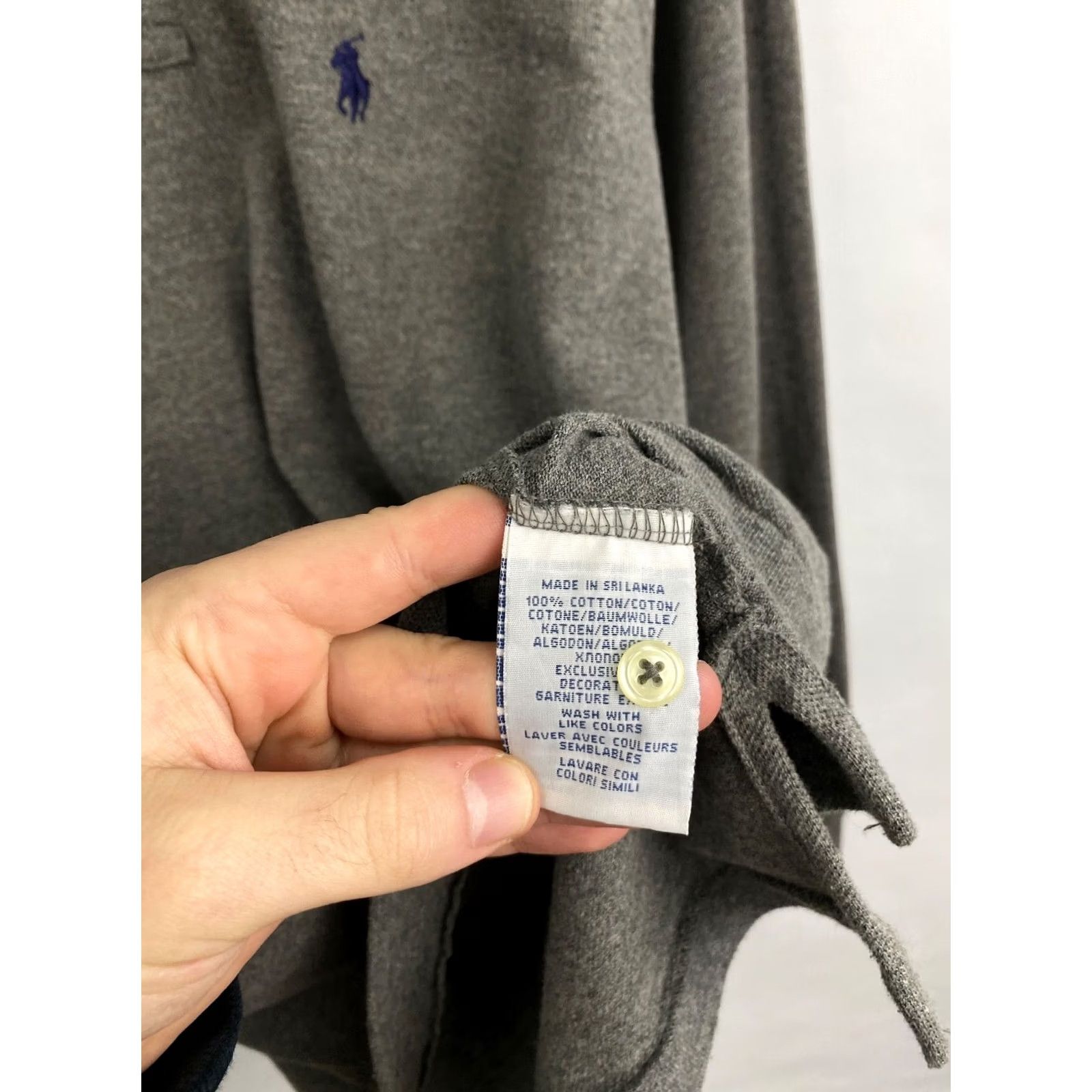Polo Ralph Lauren VINTAGE Polo Ralph Lauren Polo Long sleeve XXL XL gray Men Regular XL Polo Shirt Mens Size US XL / EU 56 / 4 - 6 Thumbnail