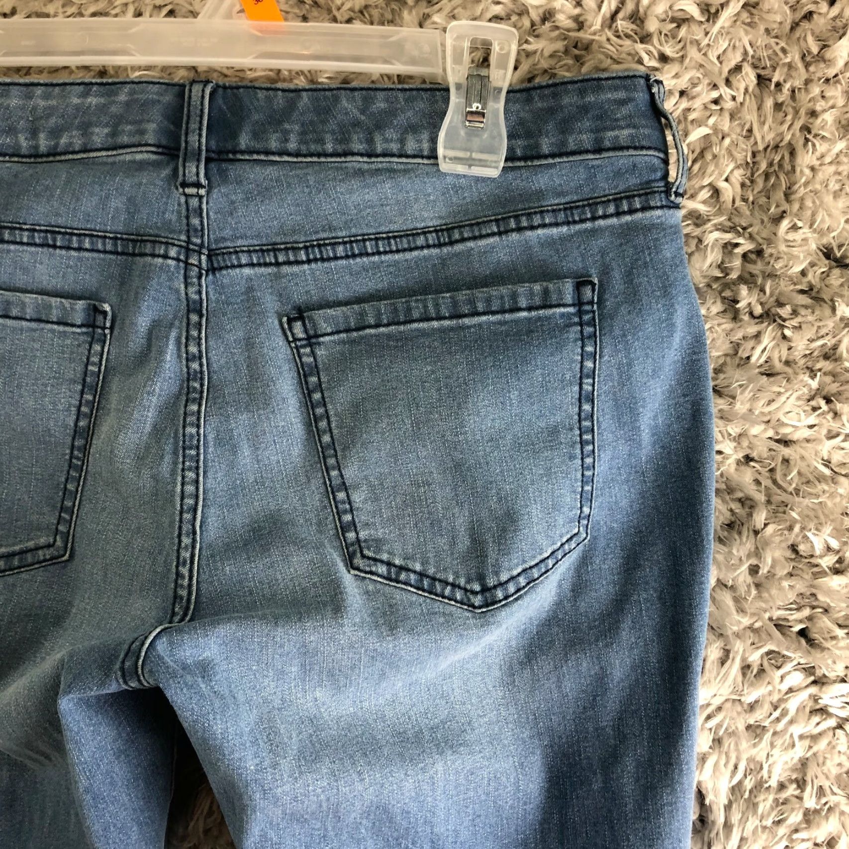 Vintage Arizona Jeans Womens Size 15 High Rise Super Skinny Medium Wash Blue Jeans Size 36" / US 14 / IT 50 - 6 Thumbnail