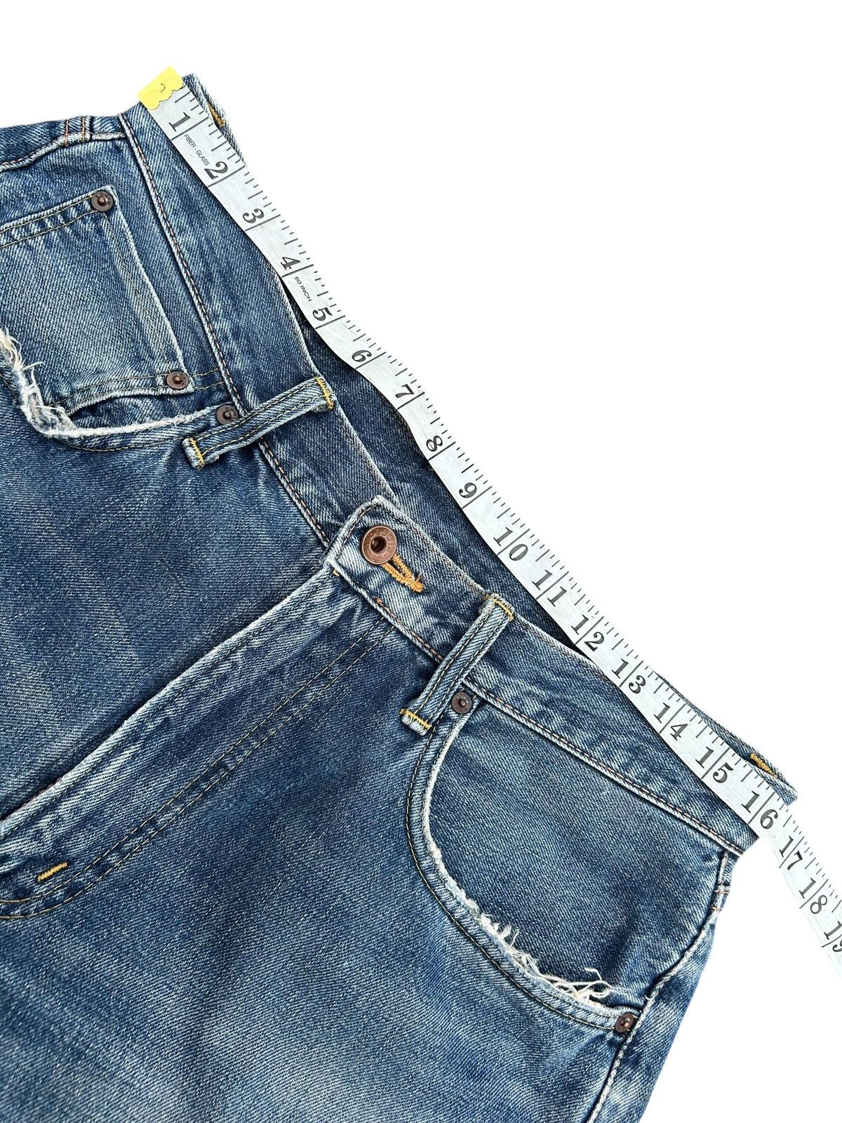 Kapital Vintage Edwin 505 Selvedge Thrashed Distressed Denim Jeans Size US 33 - 15 Thumbnail