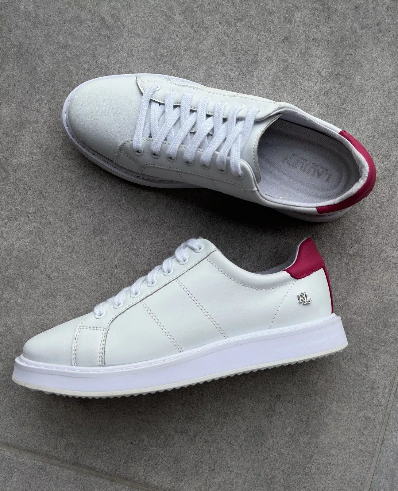 Polo Ralph Lauren Lauren Ralph Lauren Angeline II Leather Shoes Sneakers Size US 8.5 / IT 38.5 - 1 Thumbnail
