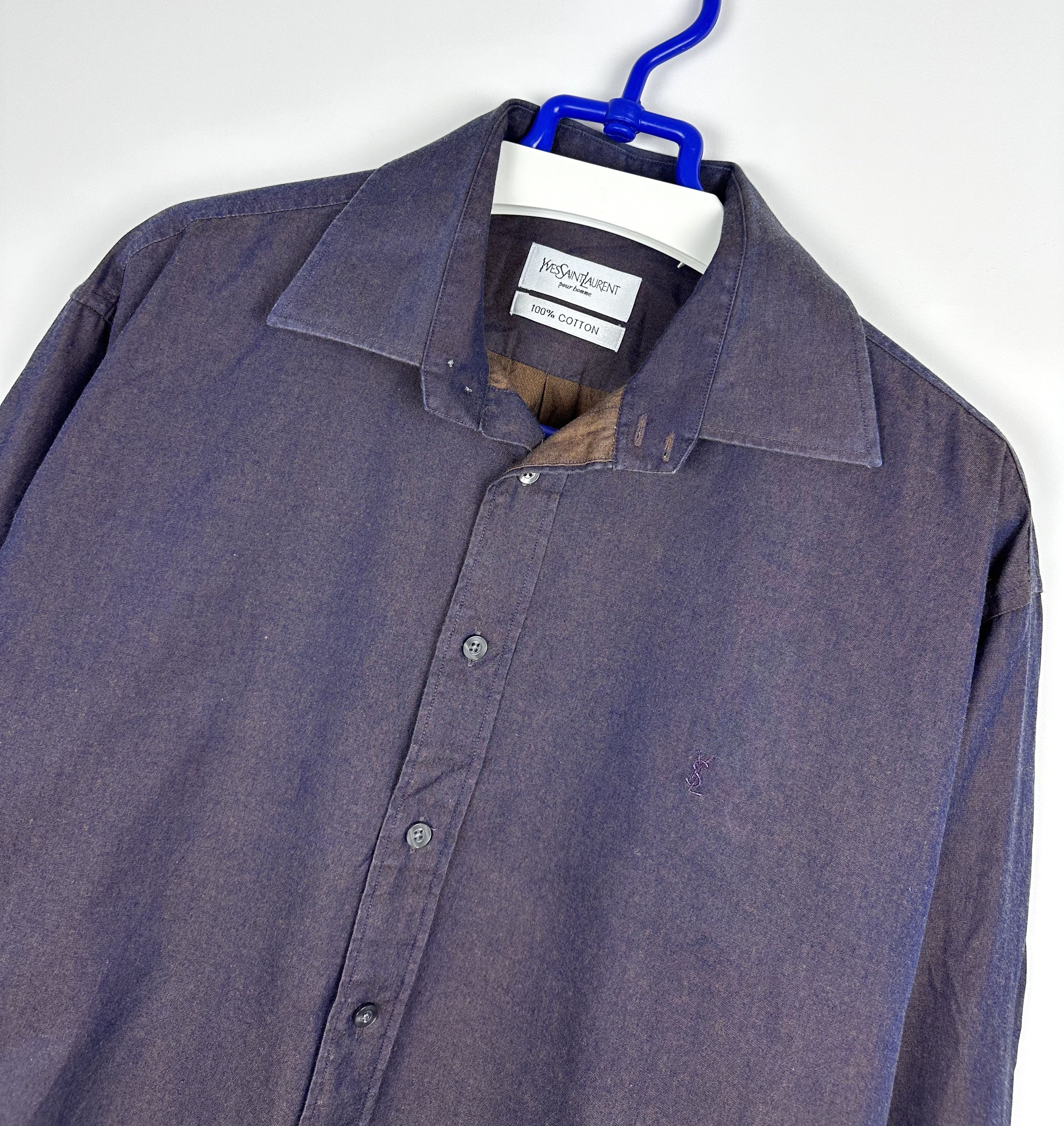 Yves Saint Laurent Yves Saint Laurent men's vintage shirt Size US XL / EU 56 / 4 - 2 Thumbnail